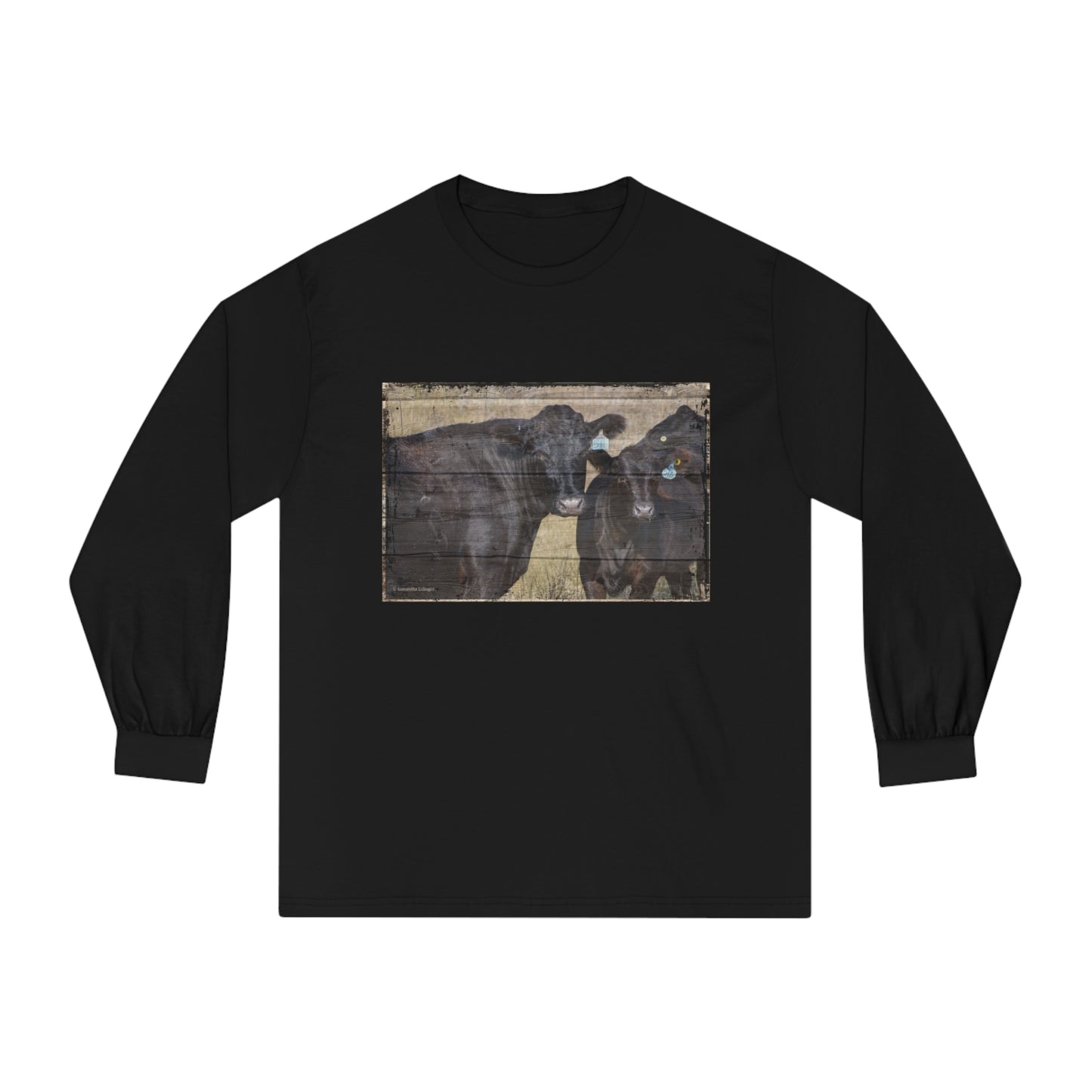 Black Angus Cow and Calf Unisex Classic Long Sleeve T-Shirt