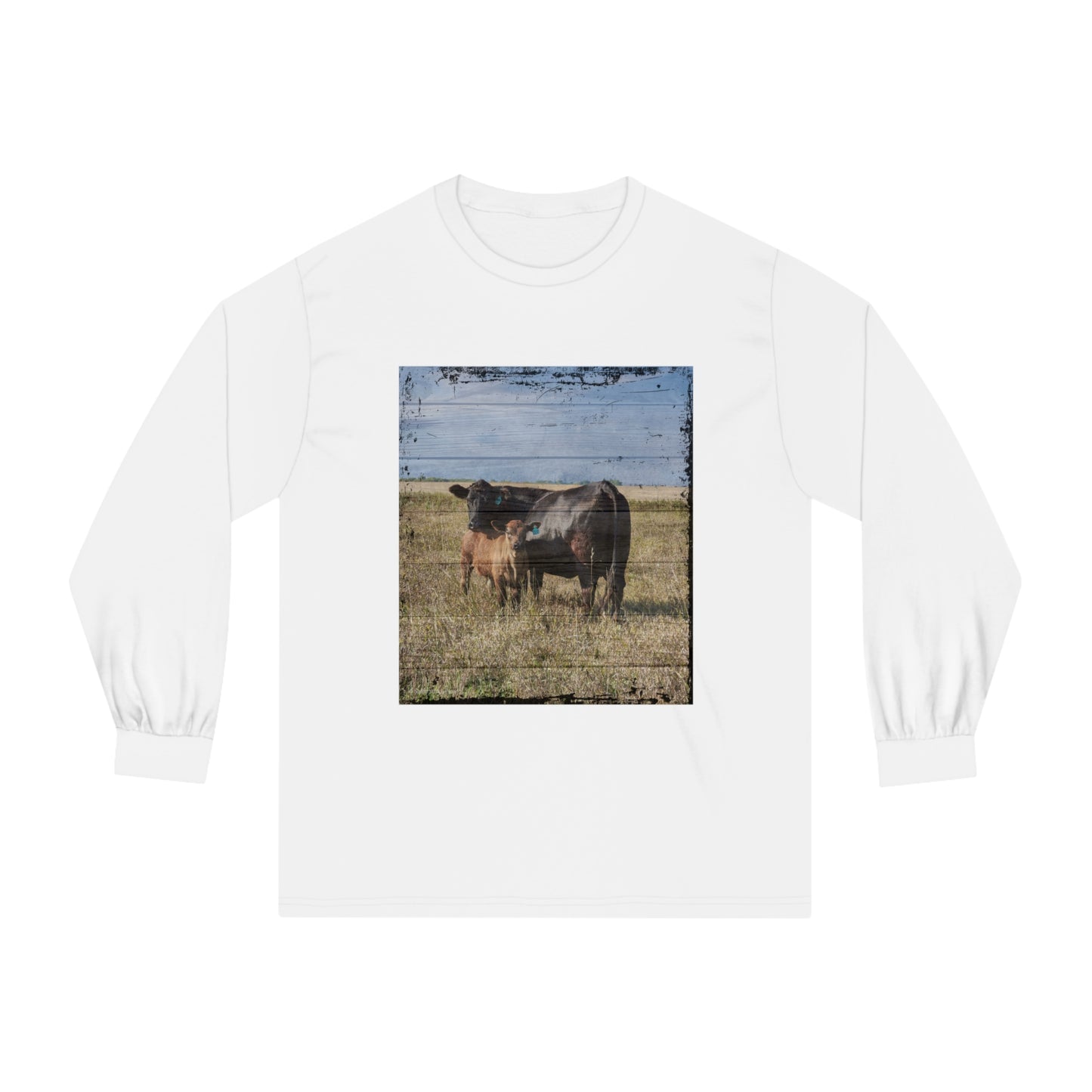 Black Angus Cow and Calf Unisex Classic Long Sleeve T-Shirt