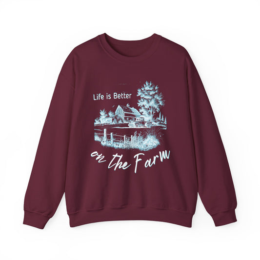 Life is Better on the Farm Unisex Heavy Blend™ Crewneck Sweatshirt