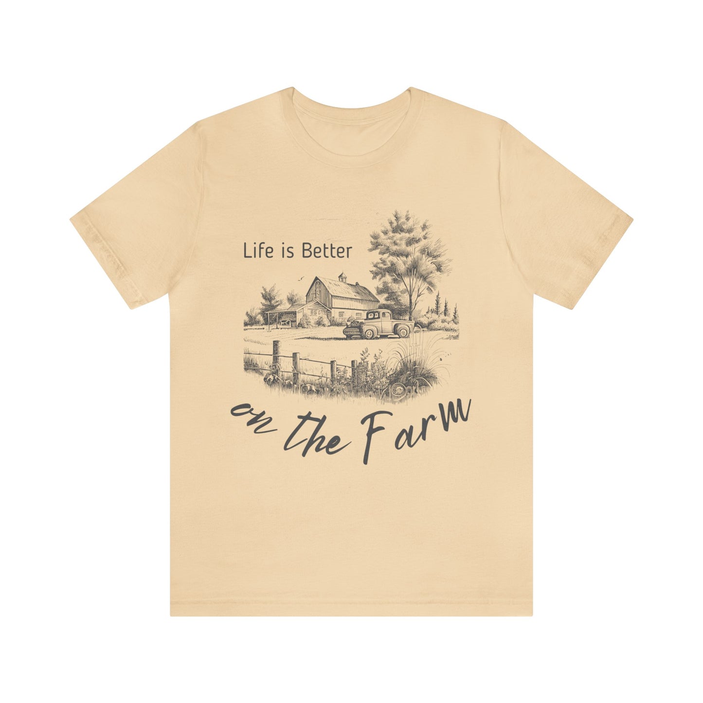 Life is Better on the Farm Unisex Jersey Short Sleeve Tee