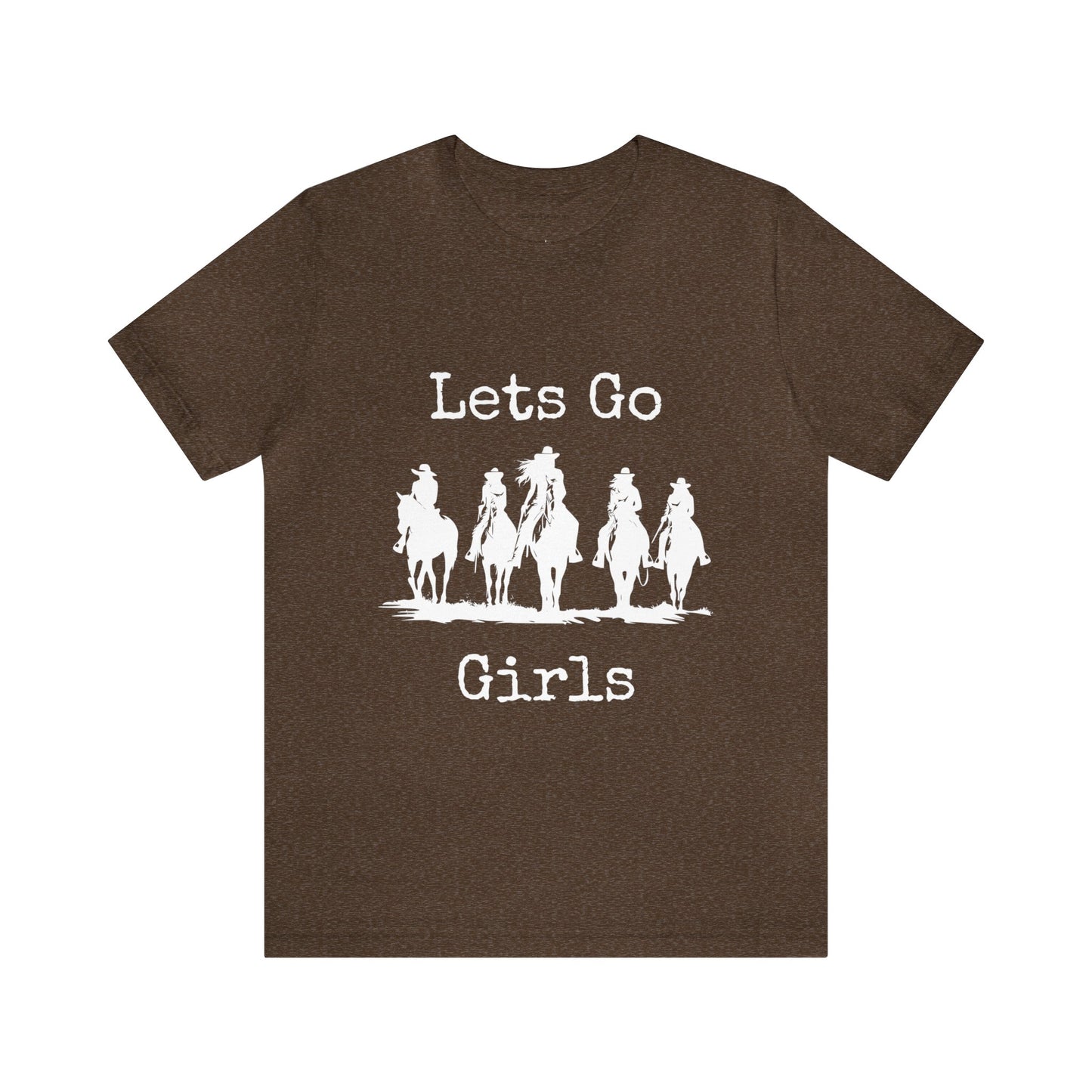 Lets Go Girls, Cowgirls with Horses Unisex Jersey Short Sleeve Tee