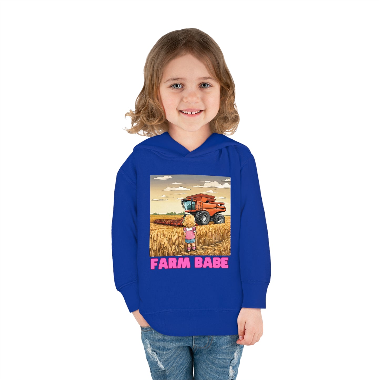 Farm Babe Toddler Pullover Fleece Hoodie