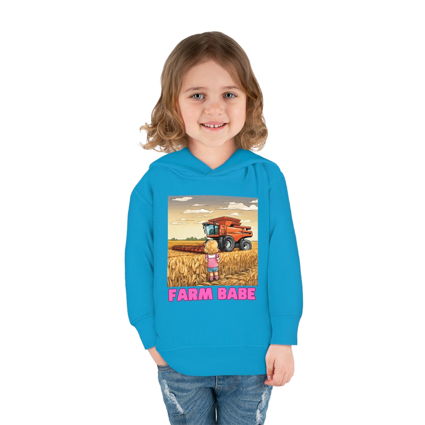 Farm Babe Toddler Pullover Fleece Hoodie