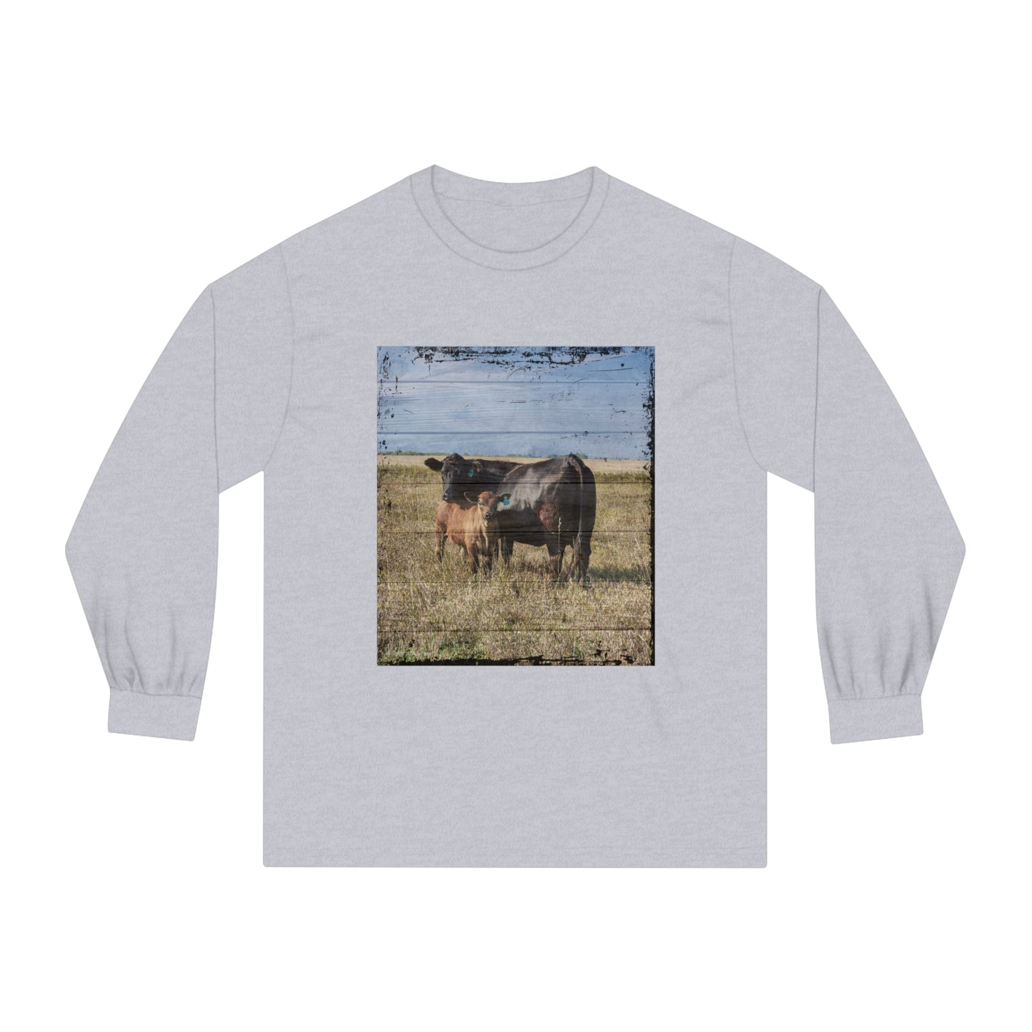 Black Angus Cow and Calf Unisex Classic Long Sleeve T-Shirt