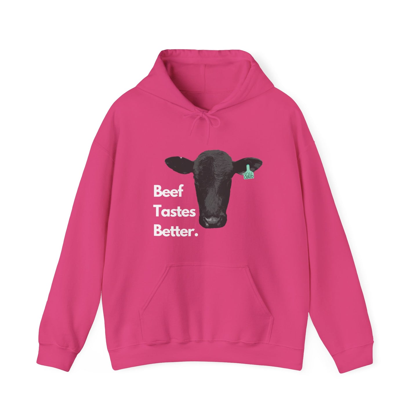 Beef Tastes Better, Eat Beef Unisex Heavy Blend™ Hooded Sweatshirt