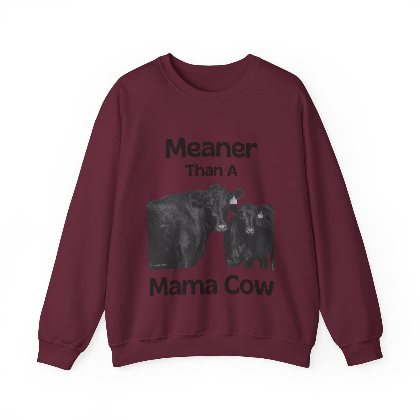 Meaner Than A Mama Cow Unisex Heavy Blend™ Crewneck Sweatshirt