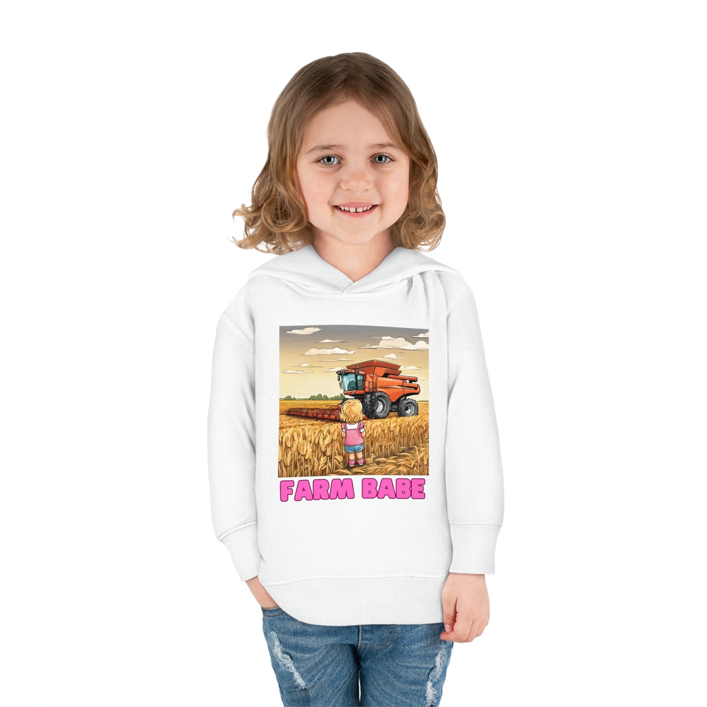 Farm Babe Toddler Pullover Fleece Hoodie