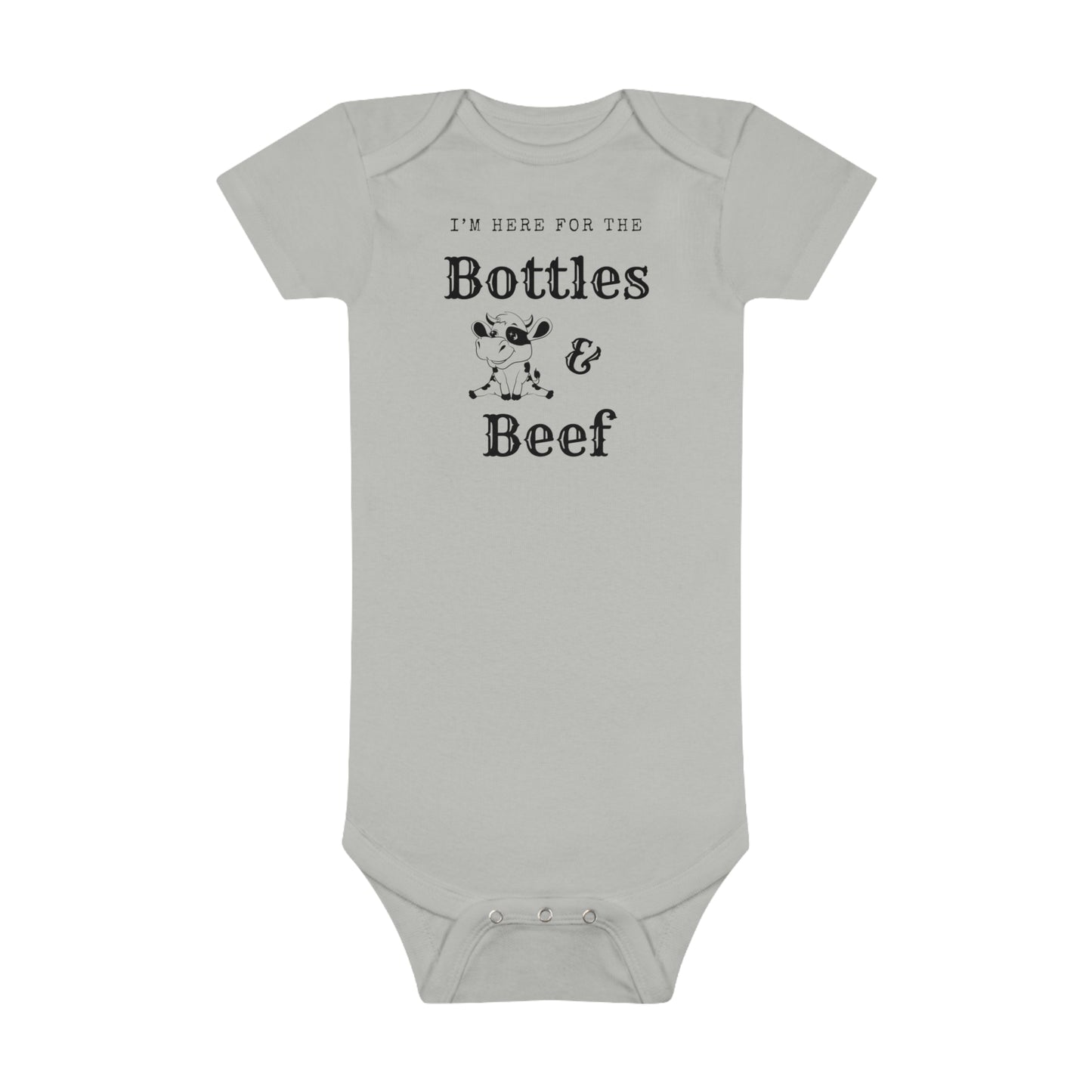 Bottles and Beef Baby Short Sleeve Onesie®