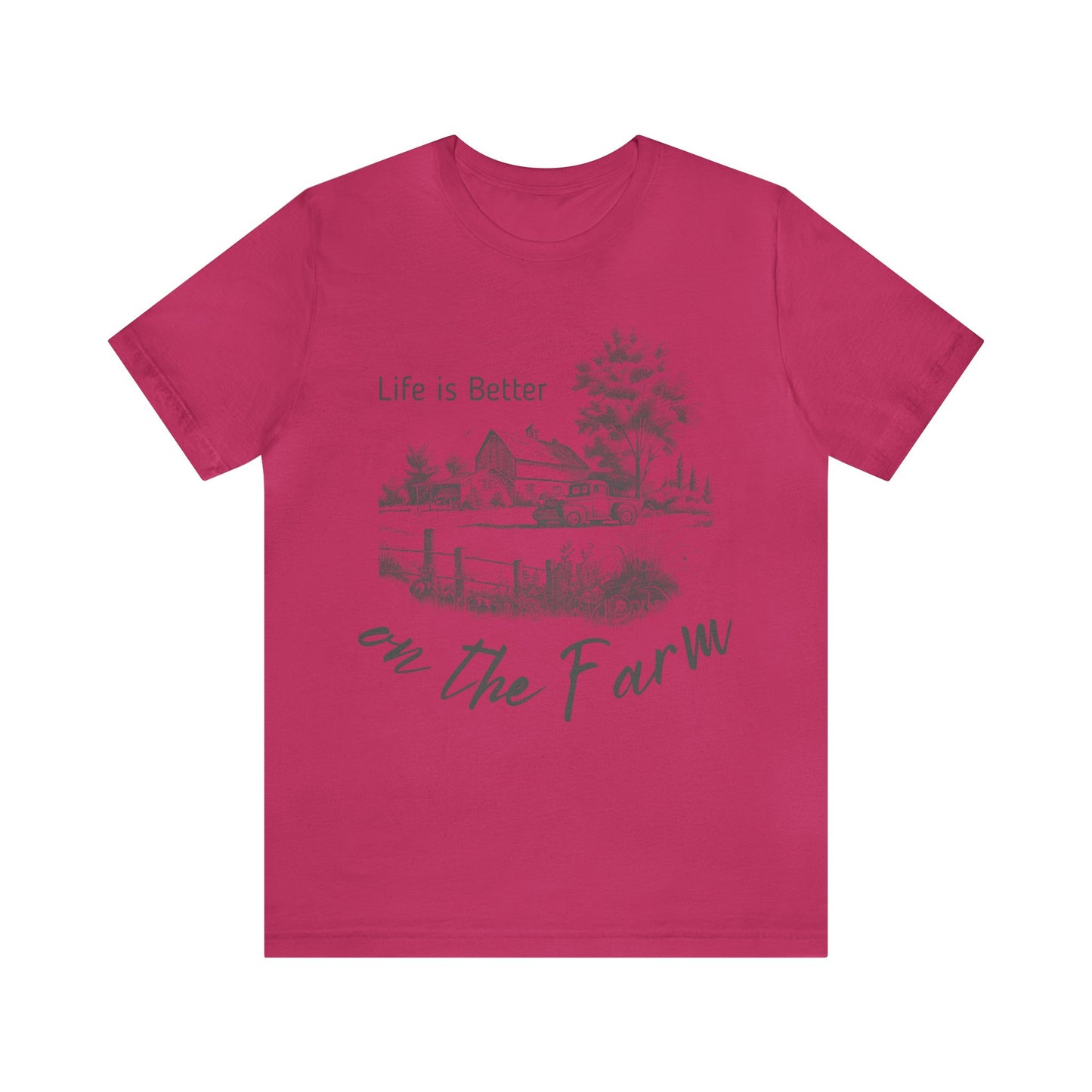 Life is Better on the Farm Unisex Jersey Short Sleeve Tee