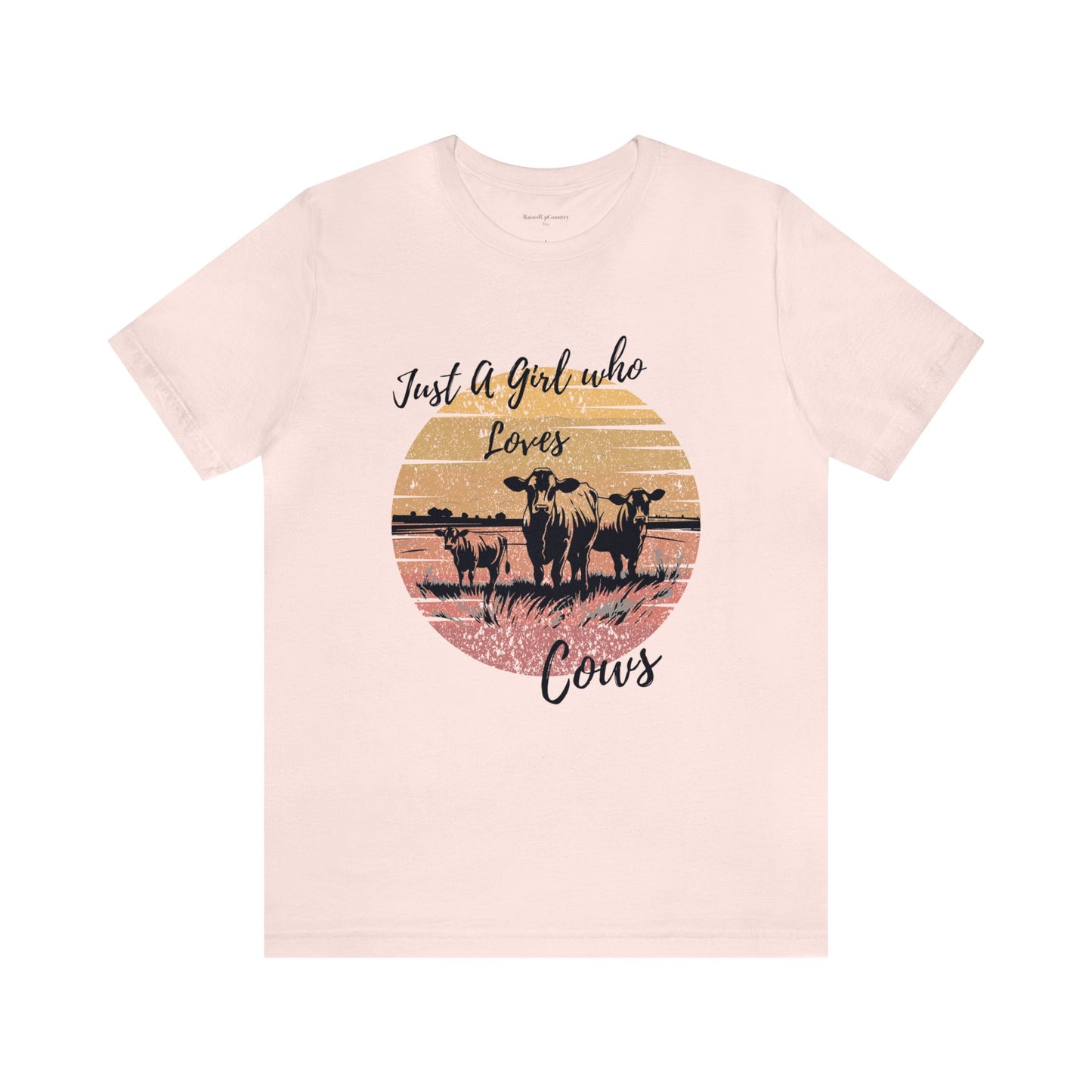 A Girl Who Loves Cows Unisex Jersey Short Sleeve Tee