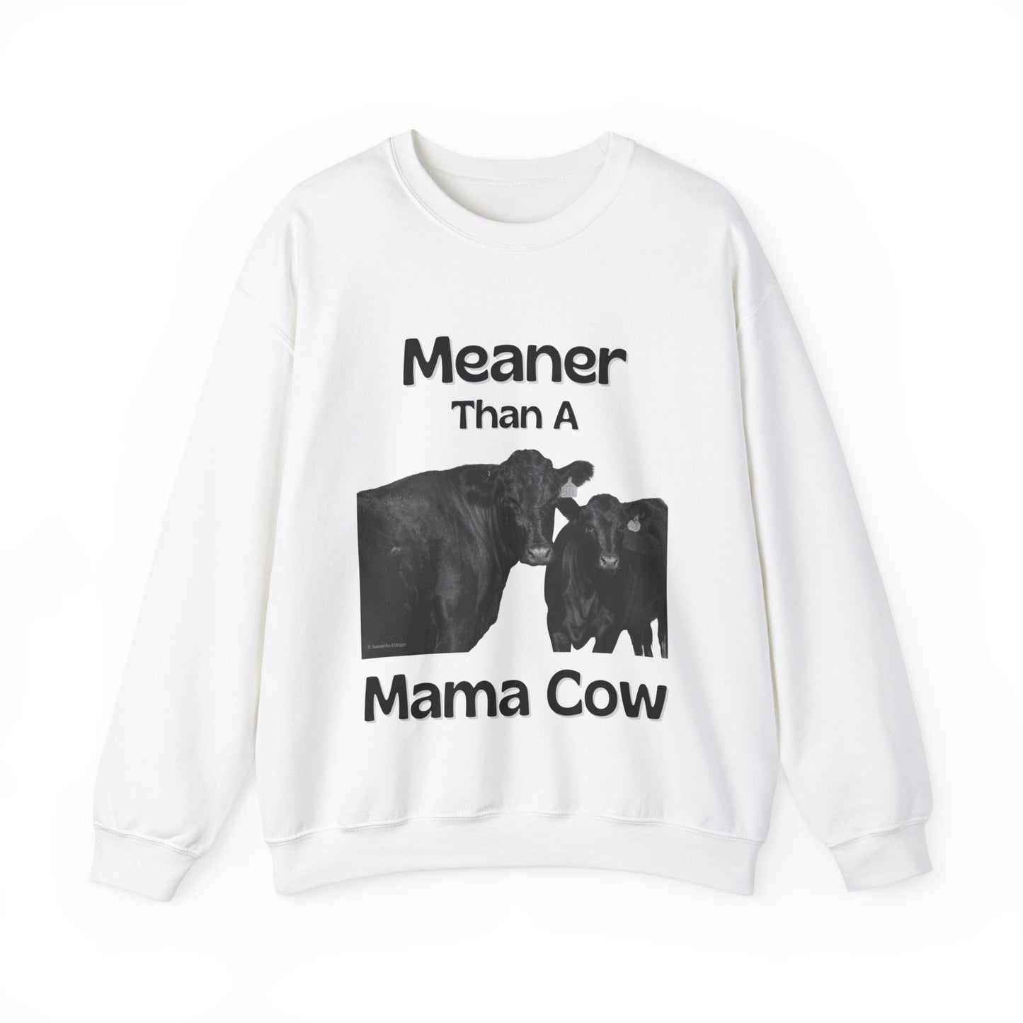 Meaner Than A Mama Cow Unisex Heavy Blend™ Crewneck Sweatshirt