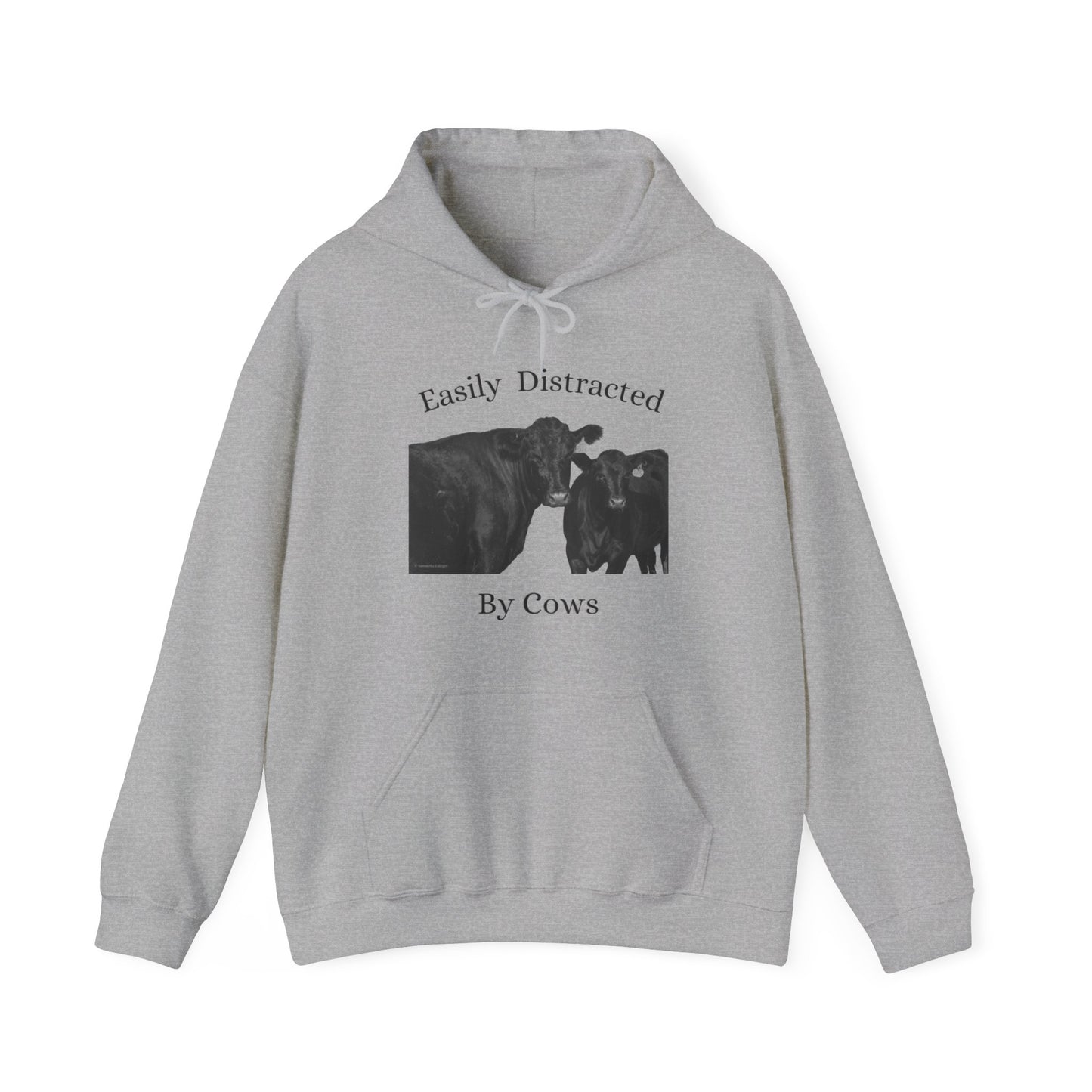 Easily Distracted By Cows Unisex Heavy Blend™ Hooded Sweatshirt