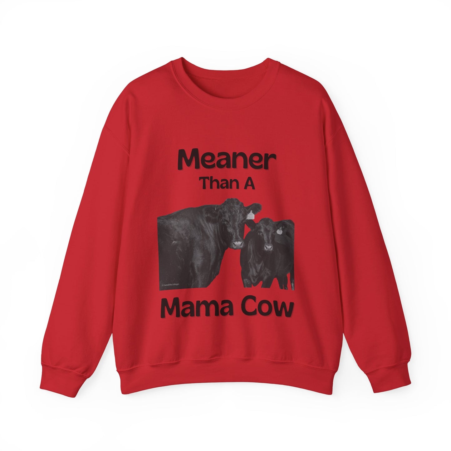 Meaner Than A Mama Cow Unisex Heavy Blend™ Crewneck Sweatshirt