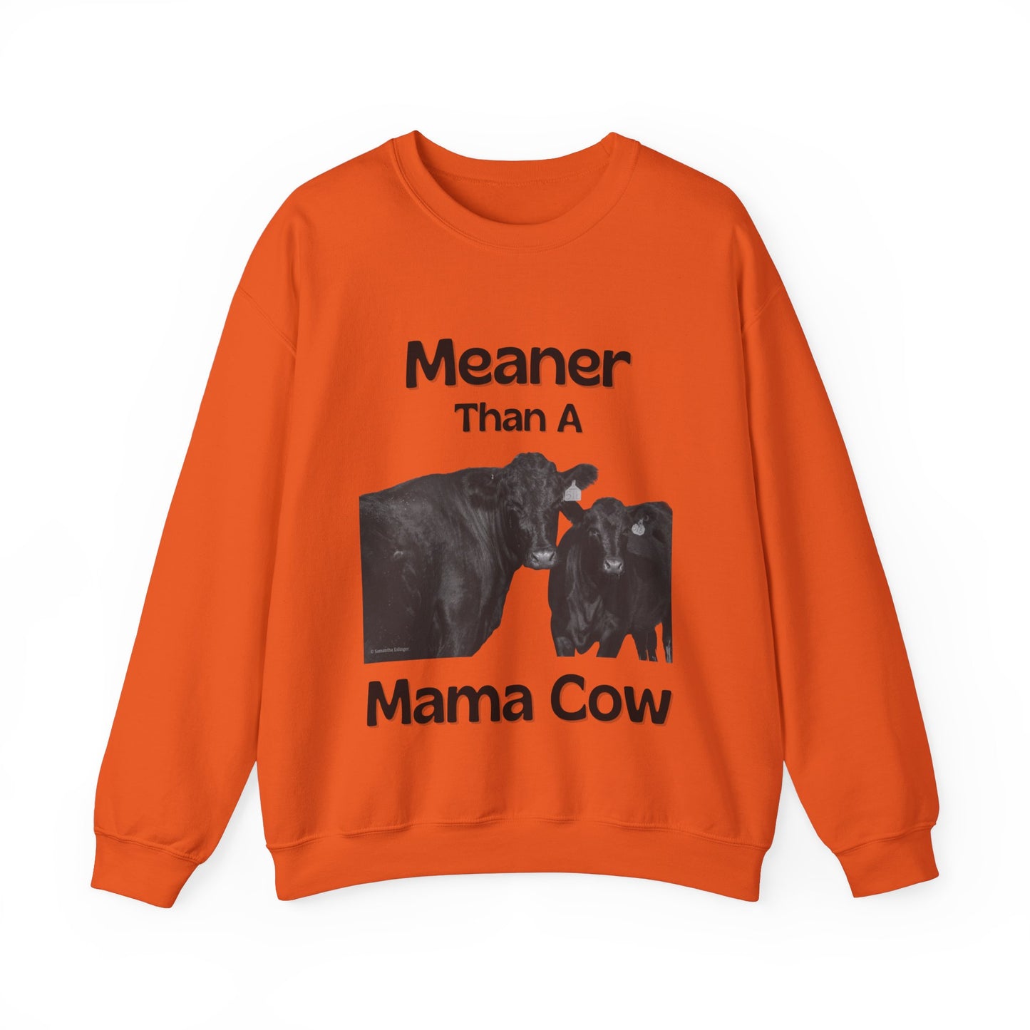 Meaner Than A Mama Cow Unisex Heavy Blend™ Crewneck Sweatshirt