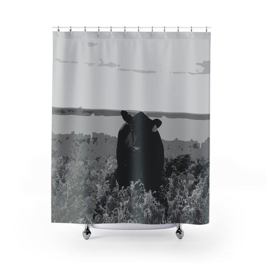 Black Angus Cow Shower Curtains