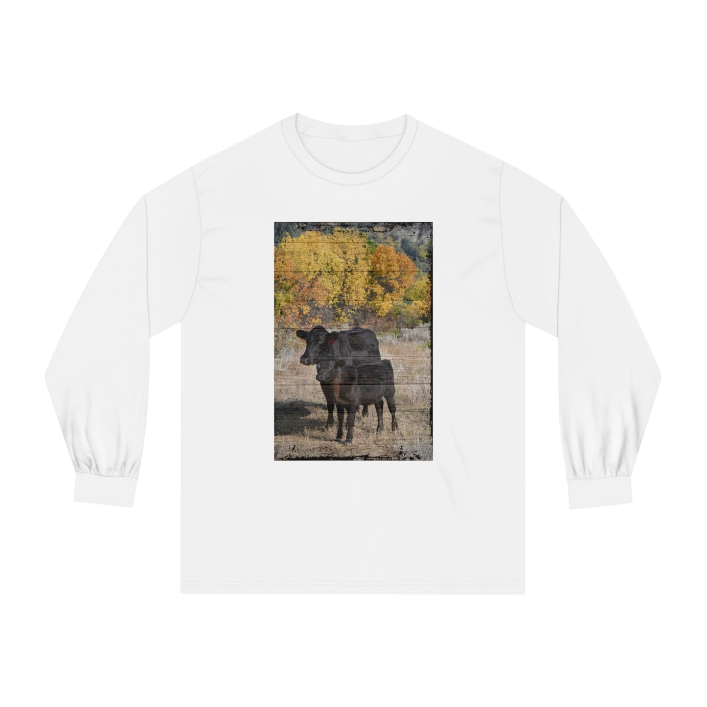 Black Angus Cow and Calf Unisex Classic Long Sleeve T-Shirt