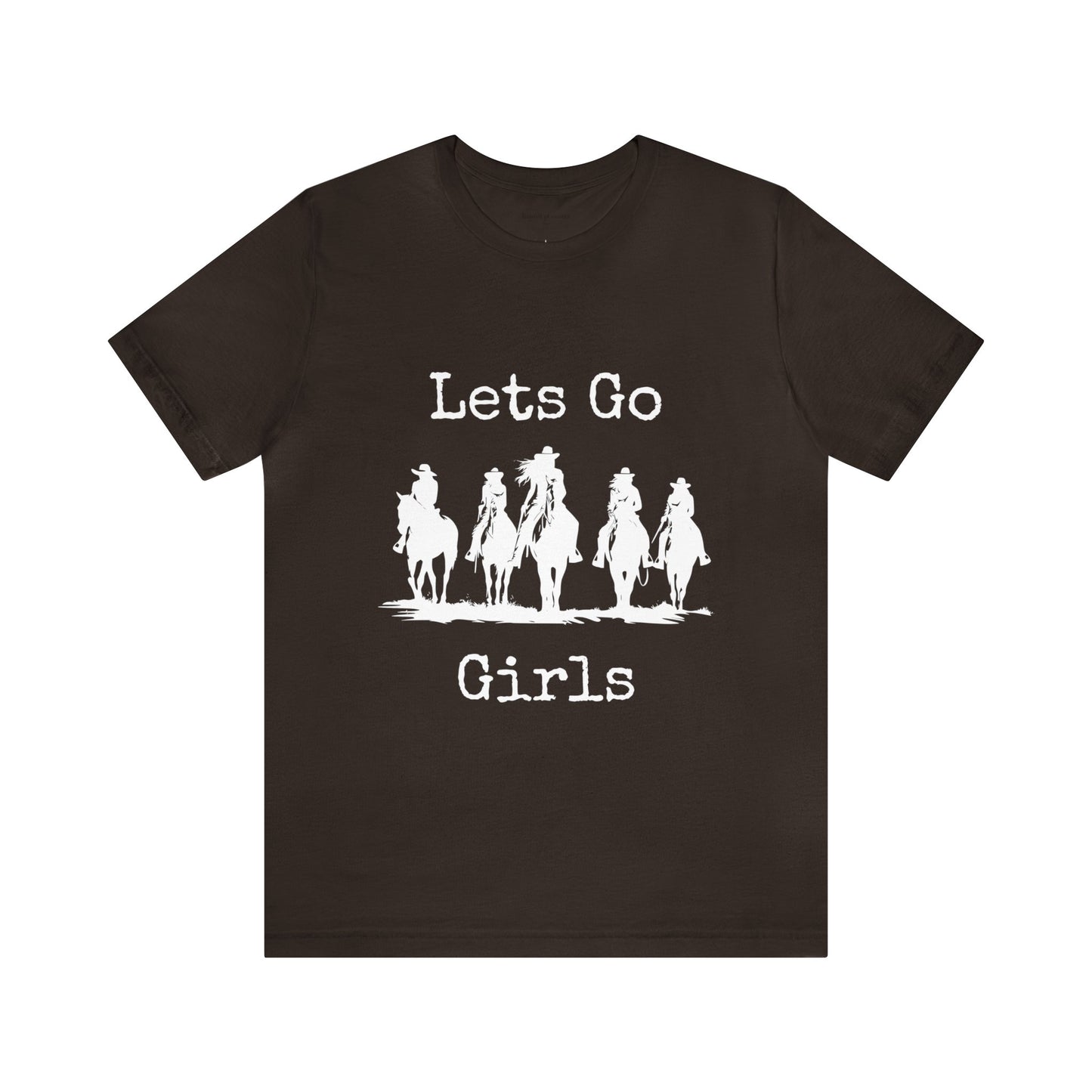 Lets Go Girls, Cowgirls with Horses Unisex Jersey Short Sleeve Tee