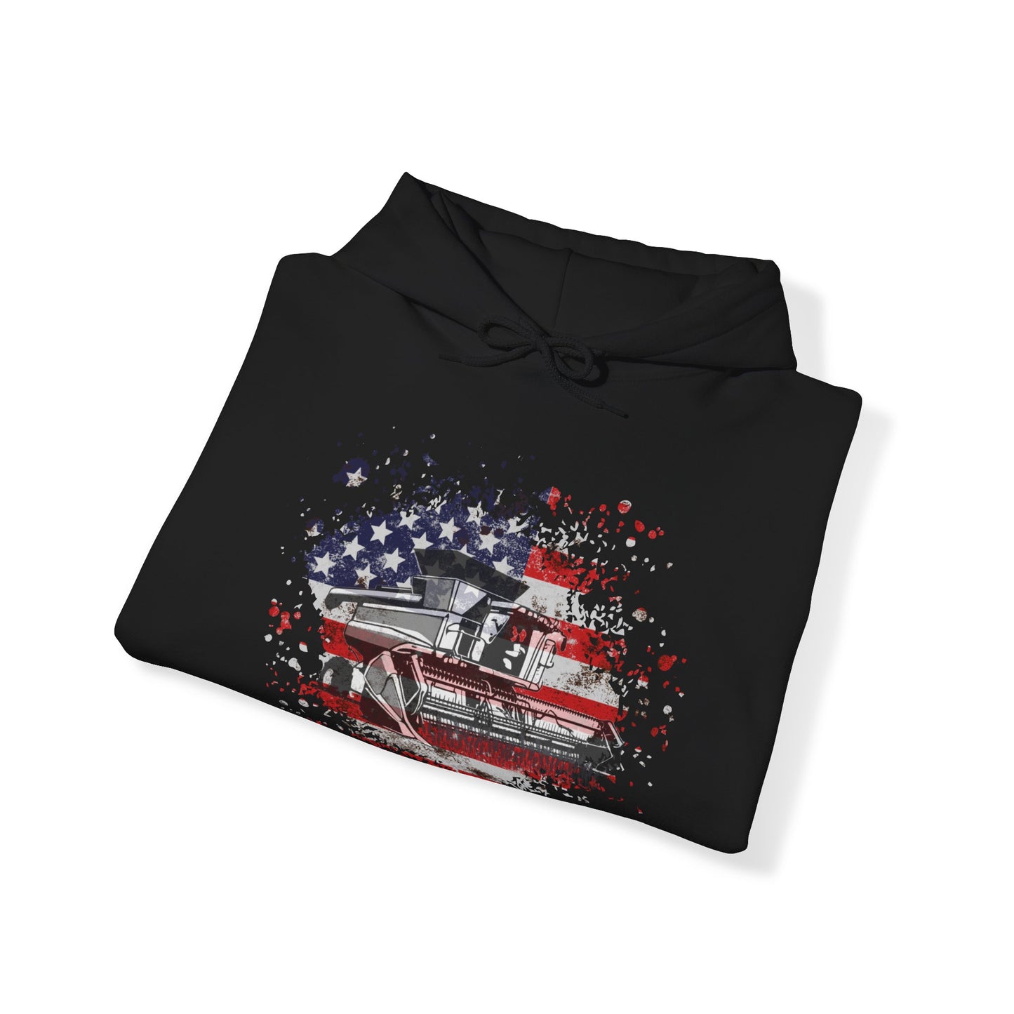 Thank A Farmer, Combine and Flag Unisex Heavy Blend™ Hooded Sweatshirt