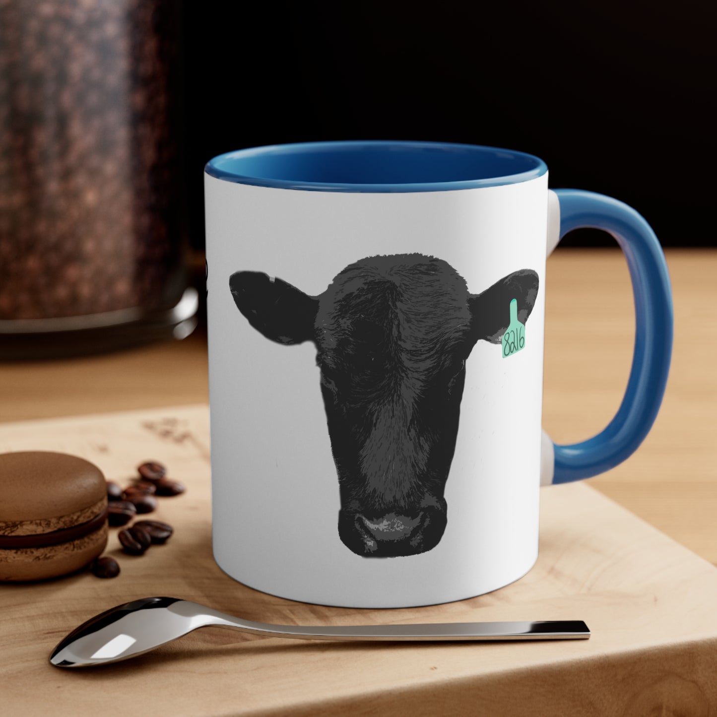 Black Angus Cow Accent Coffee Mug, 11oz