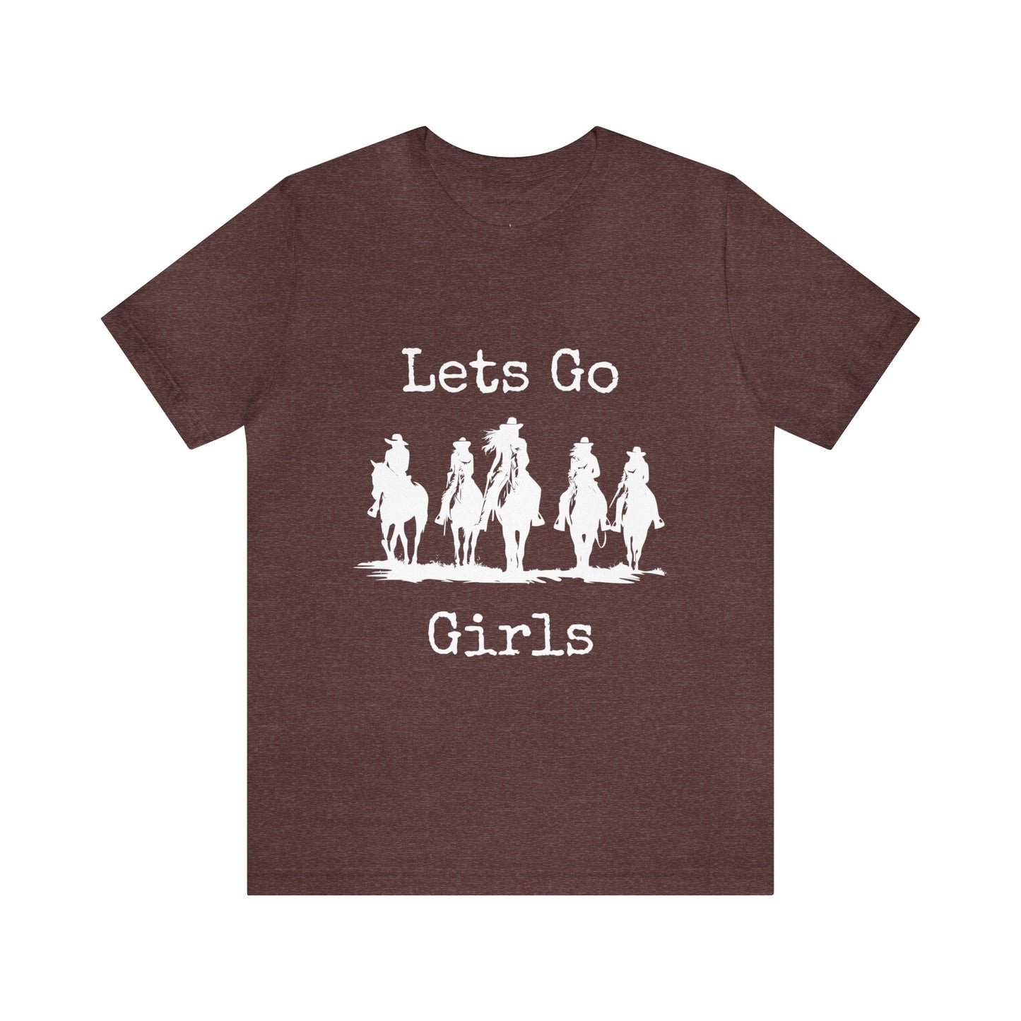 Lets Go Girls, Cowgirls with Horses Unisex Jersey Short Sleeve Tee