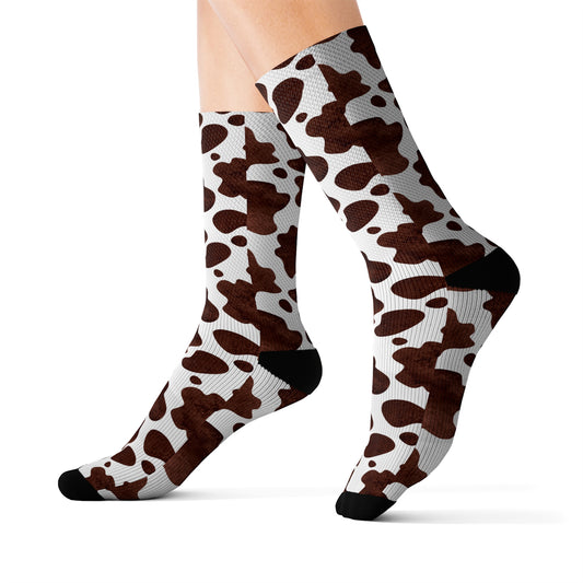 Cow Print Sublimation Socks