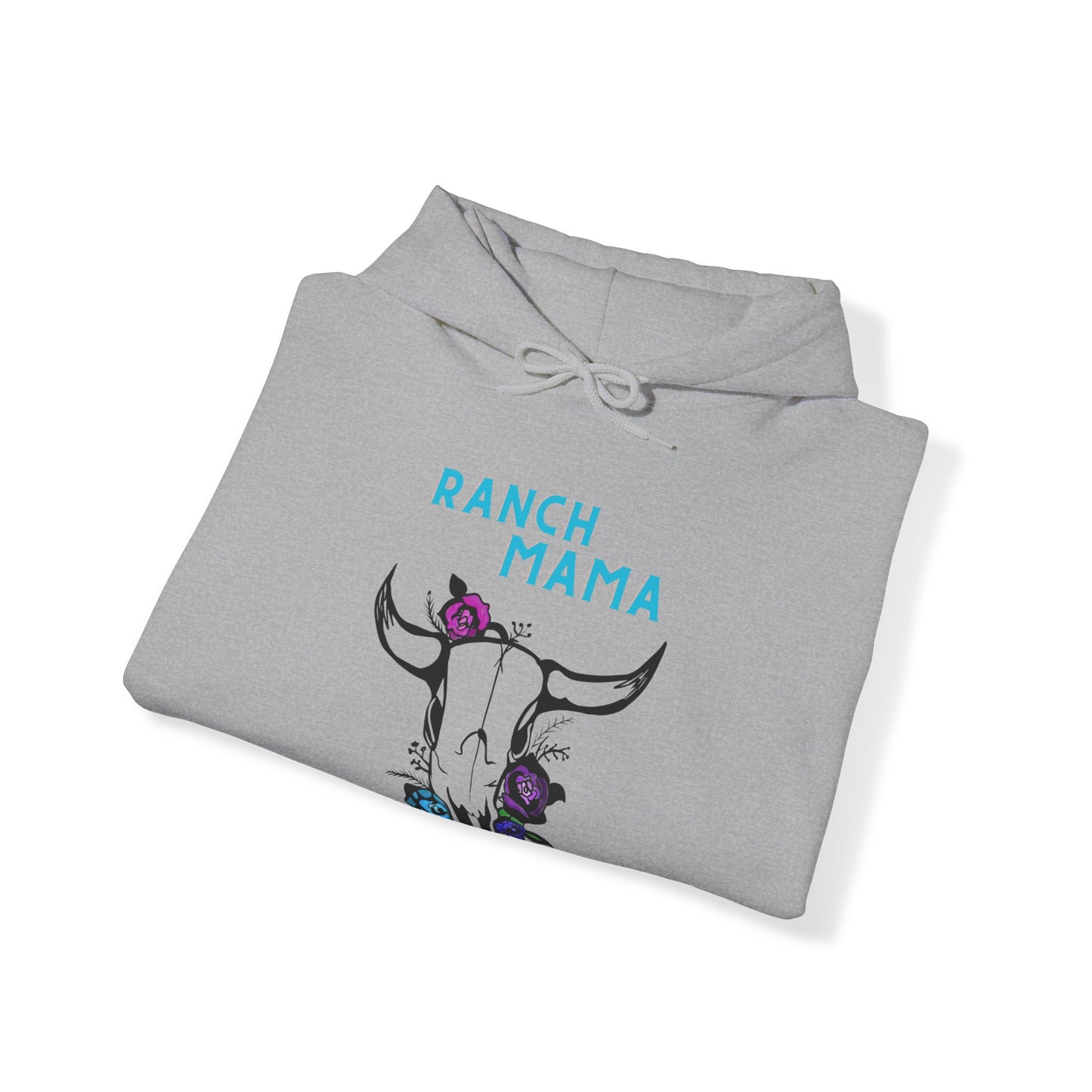 Ranch Mama Flower Skull Unisex Heavy Blend™ Hooded Sweatshirt