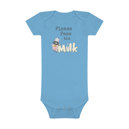 Pass the Milk Baby Short Sleeve Onesie®