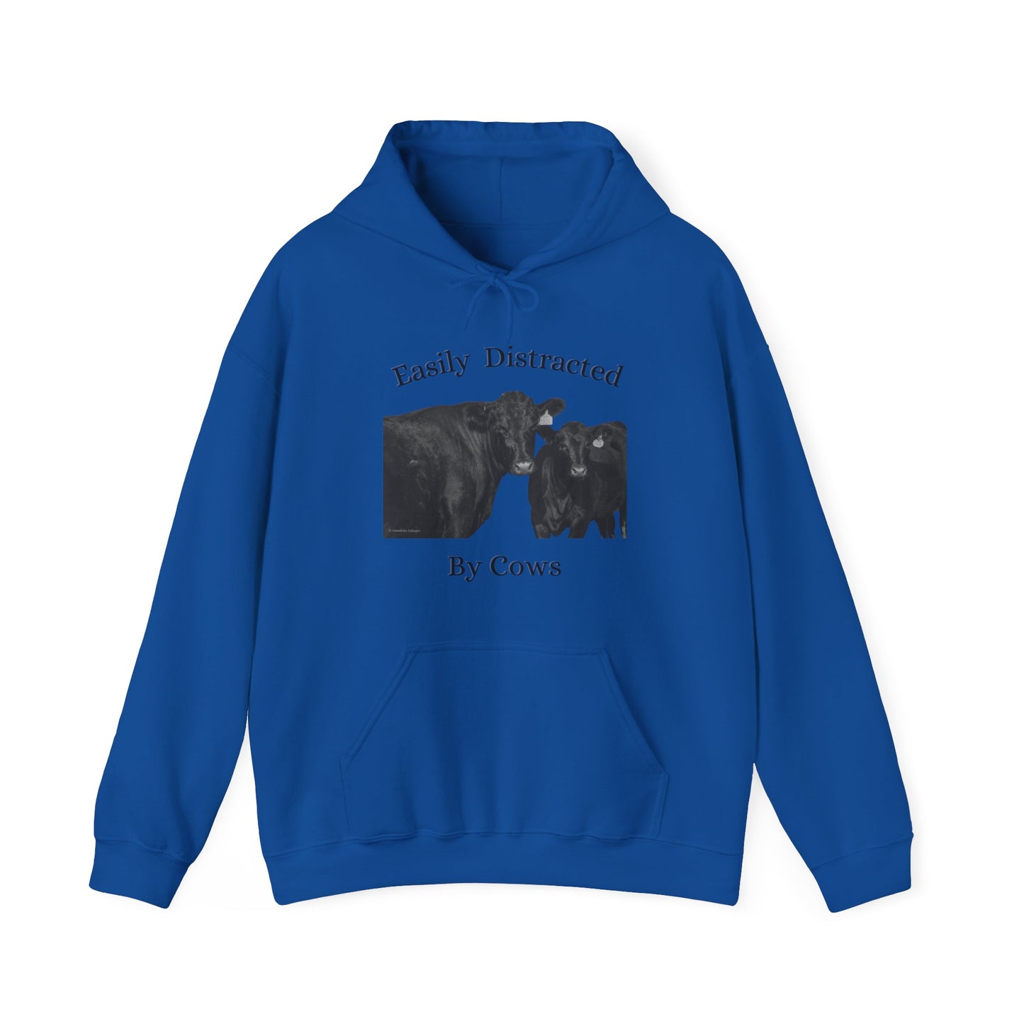 Easily Distracted By Cows Unisex Heavy Blend™ Hooded Sweatshirt