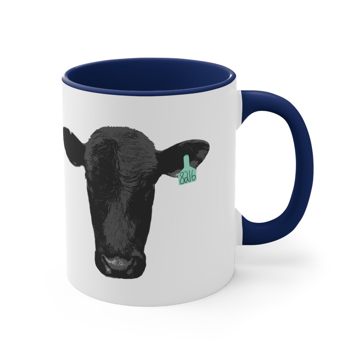 Black Angus Cow Accent Coffee Mug, 11oz