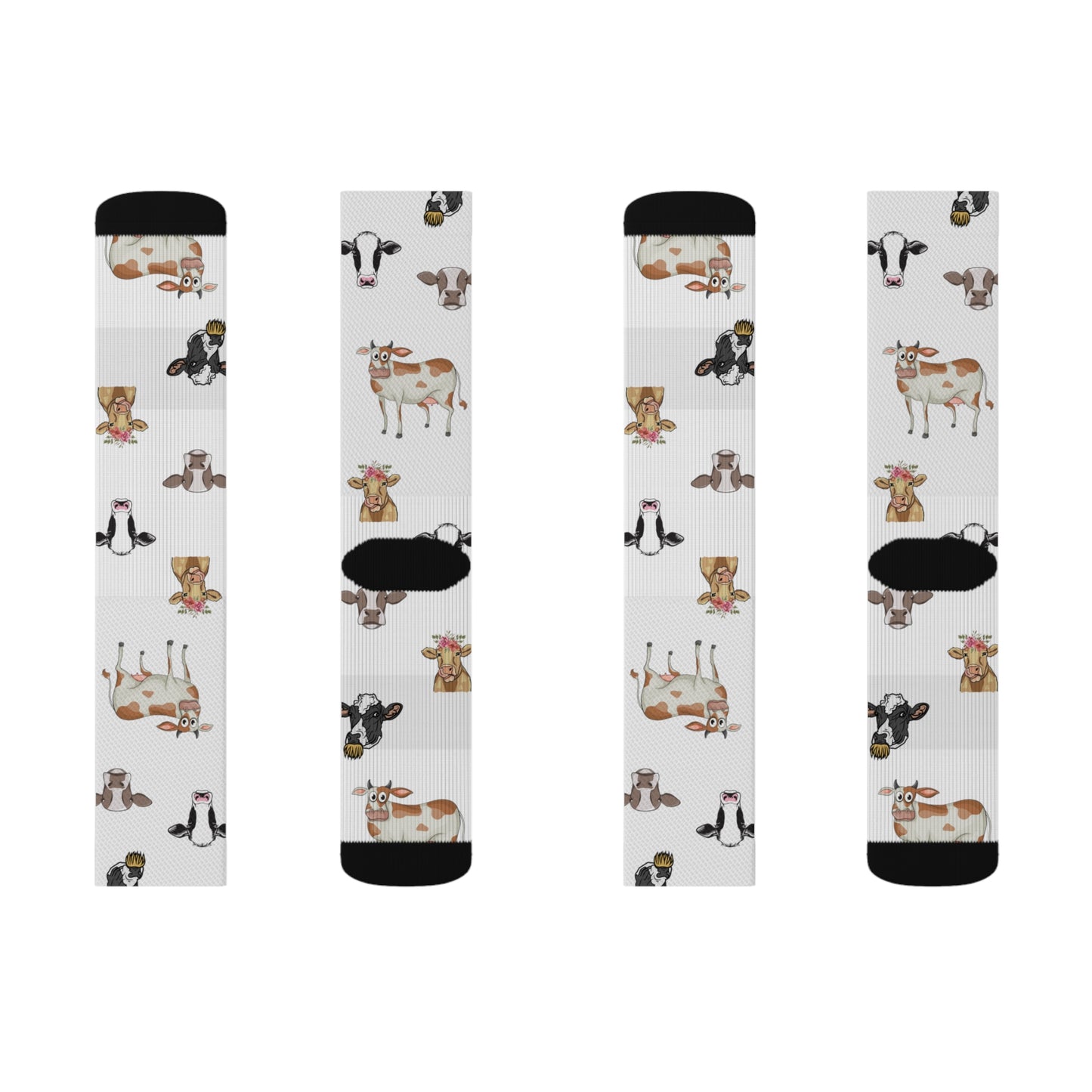 Cow Head Sublimation Socks