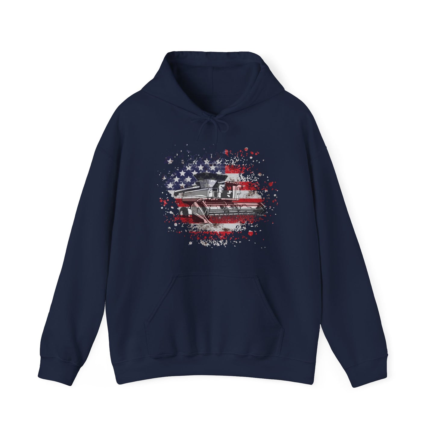 Thank A Farmer, Combine and Flag Unisex Heavy Blend™ Hooded Sweatshirt