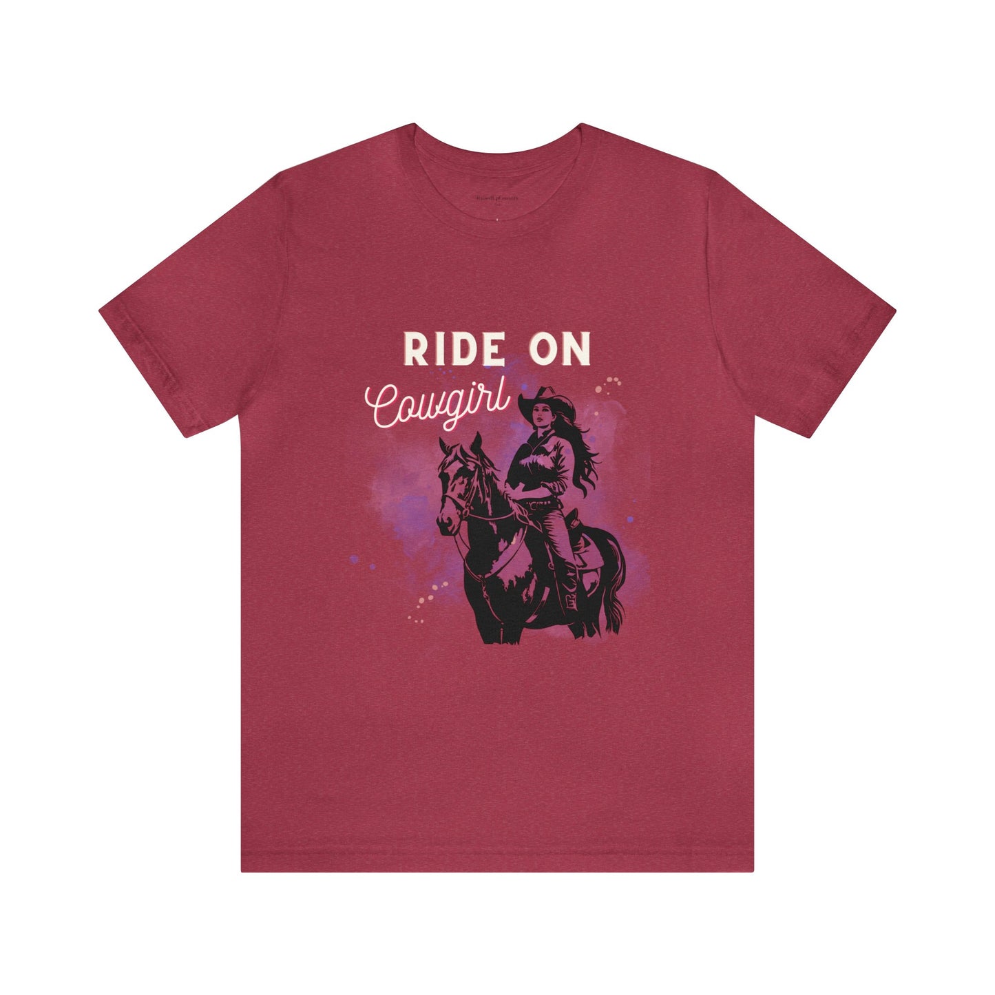 Ride On Cowgirl, Cowgirl and Horse Unisex Jersey Short Sleeve Tee