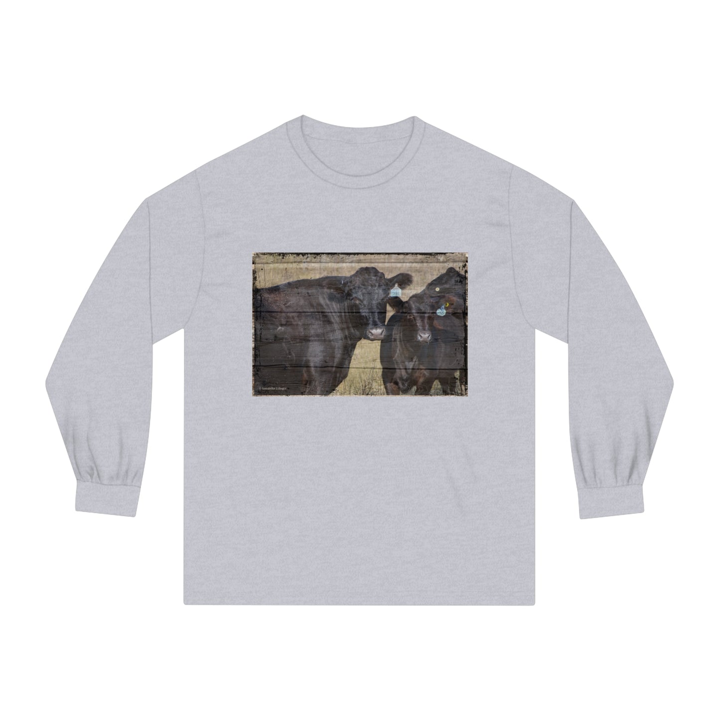 Black Angus Cow and Calf Unisex Classic Long Sleeve T-Shirt