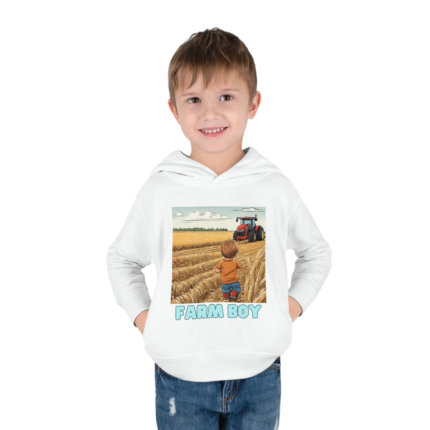 Farm Boy Toddler Pullover Fleece Hoodie