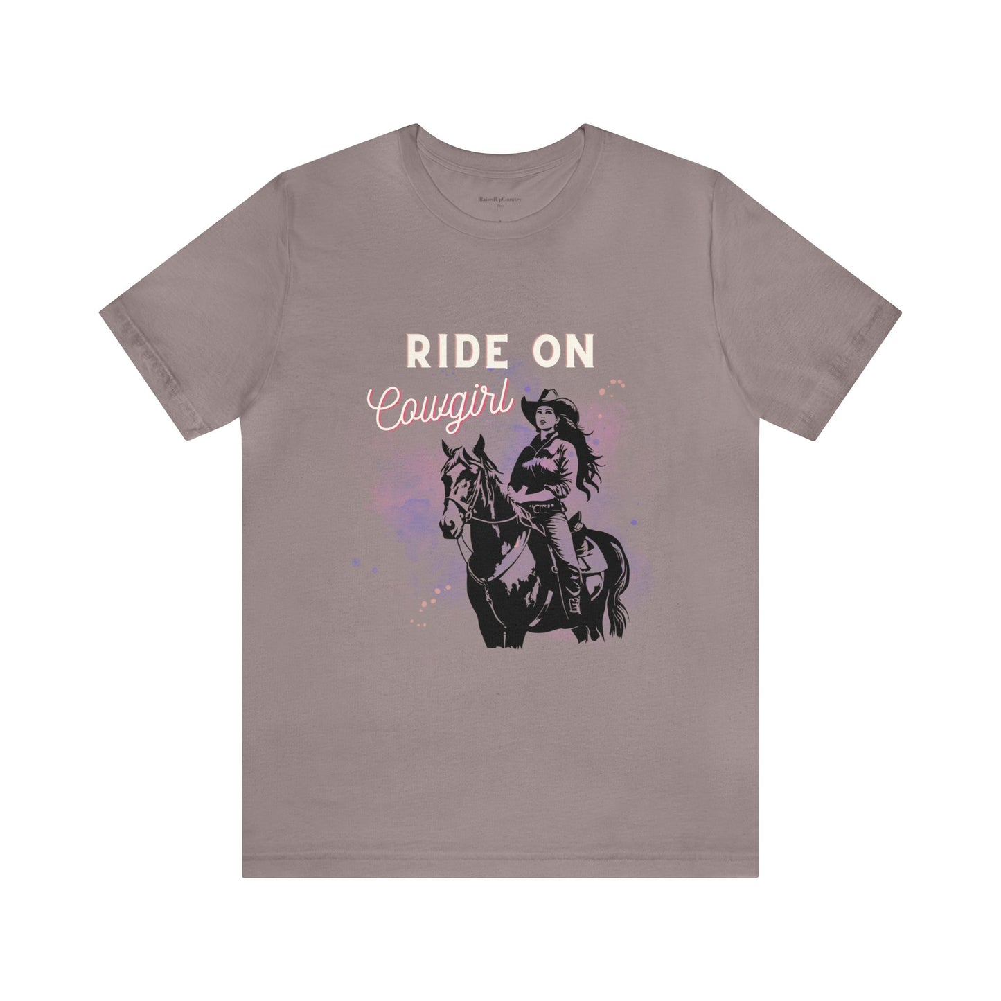 Ride On Cowgirl, Cowgirl and Horse Unisex Jersey Short Sleeve Tee