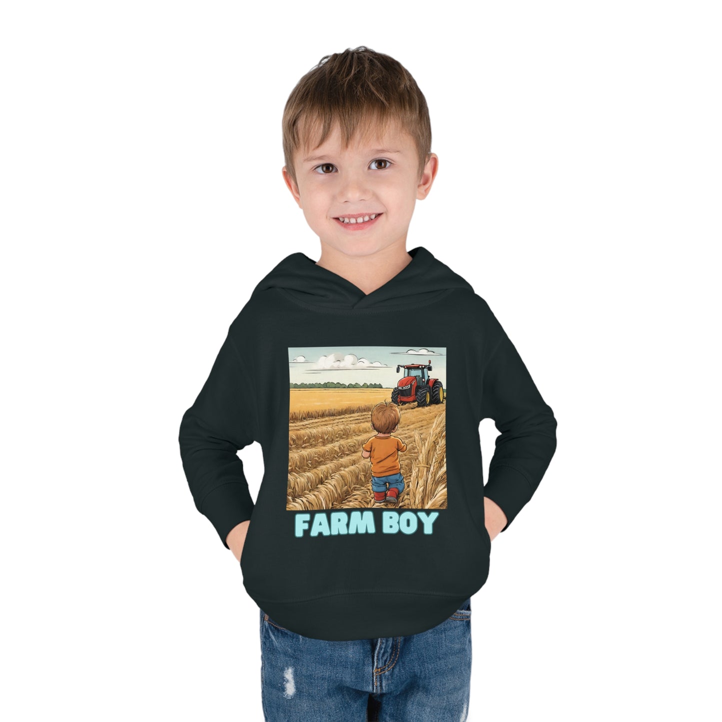 Farm Boy Toddler Pullover Fleece Hoodie