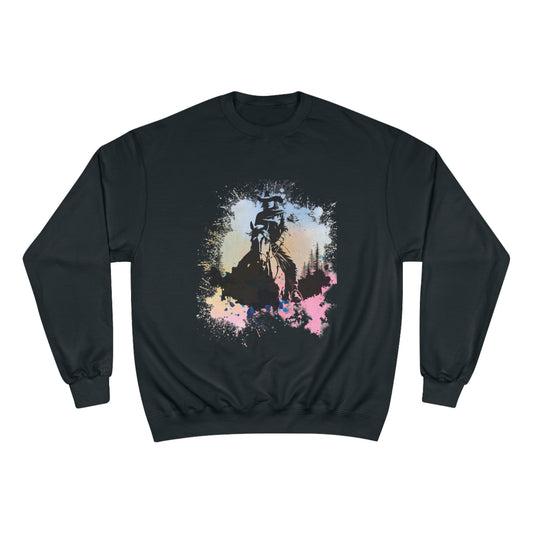 Watercolor Horse and Rider Champion Sweatshirt