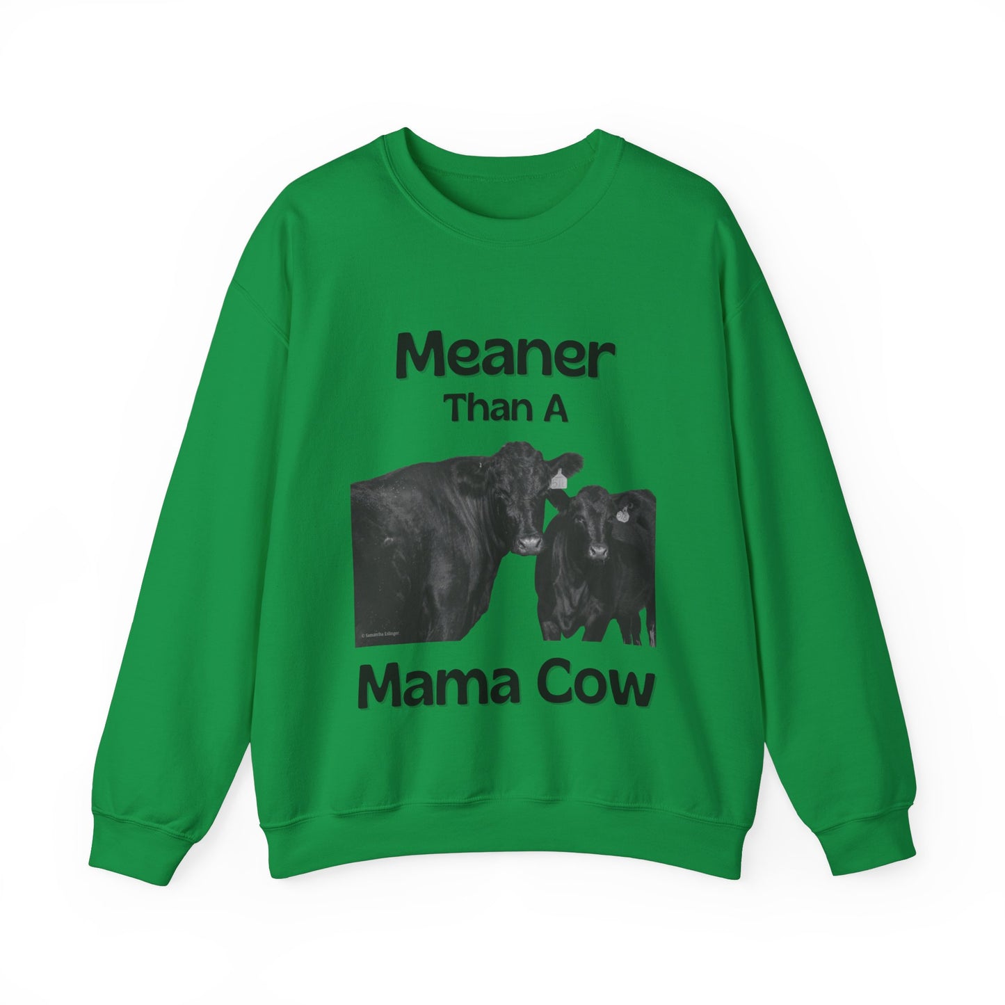 Meaner Than A Mama Cow Unisex Heavy Blend™ Crewneck Sweatshirt