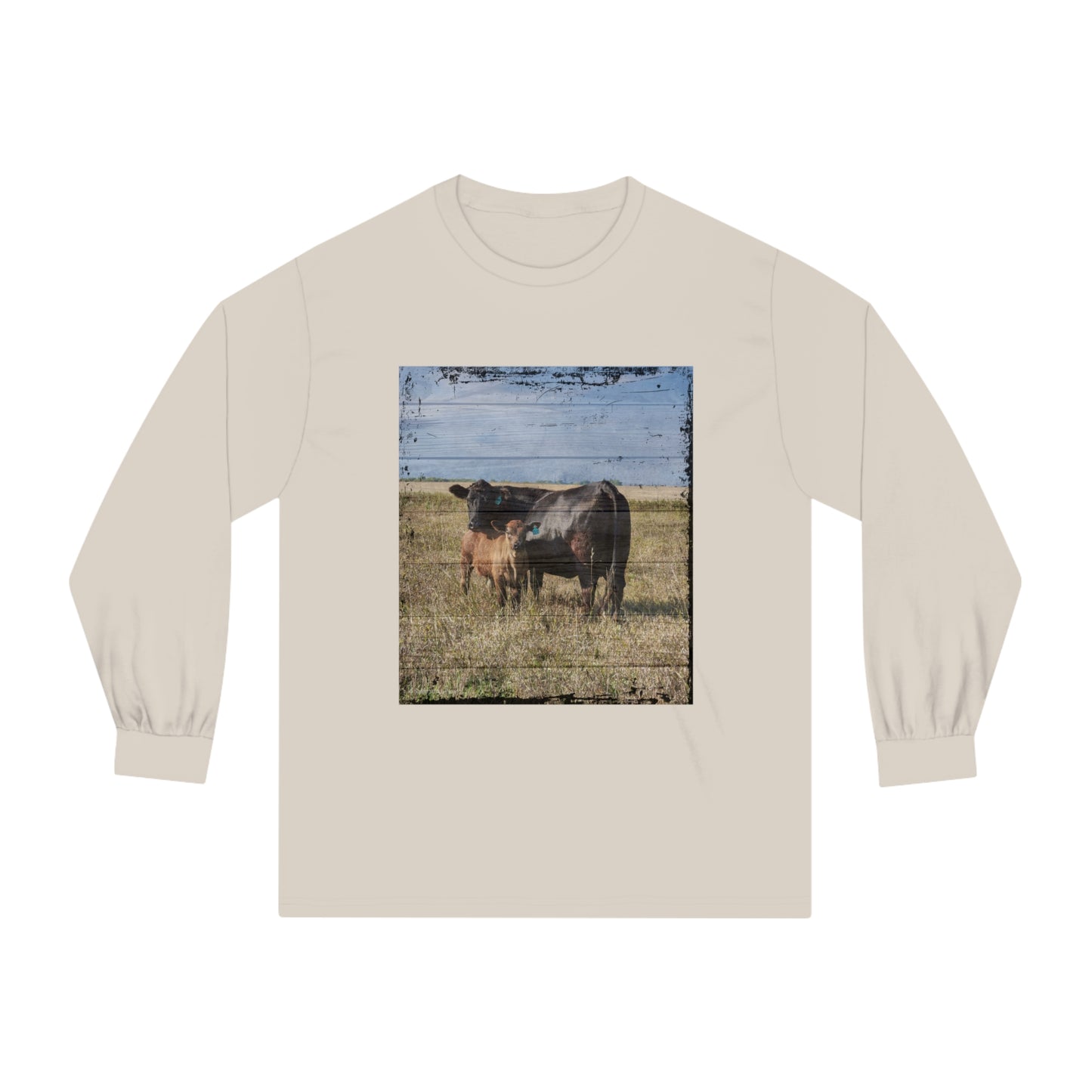 Black Angus Cow and Calf Unisex Classic Long Sleeve T-Shirt