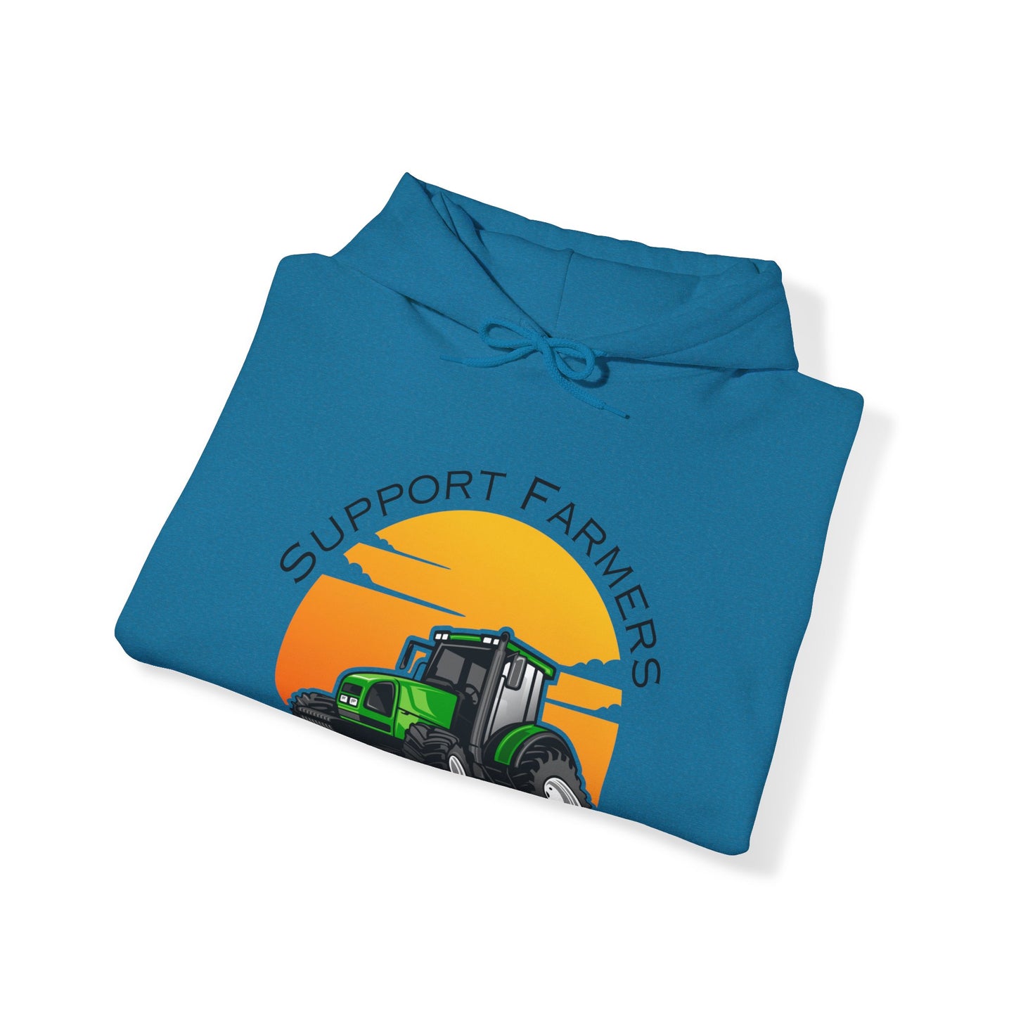 Support Farmers, Tractor Unisex Heavy Blend™ Hooded Sweatshirt