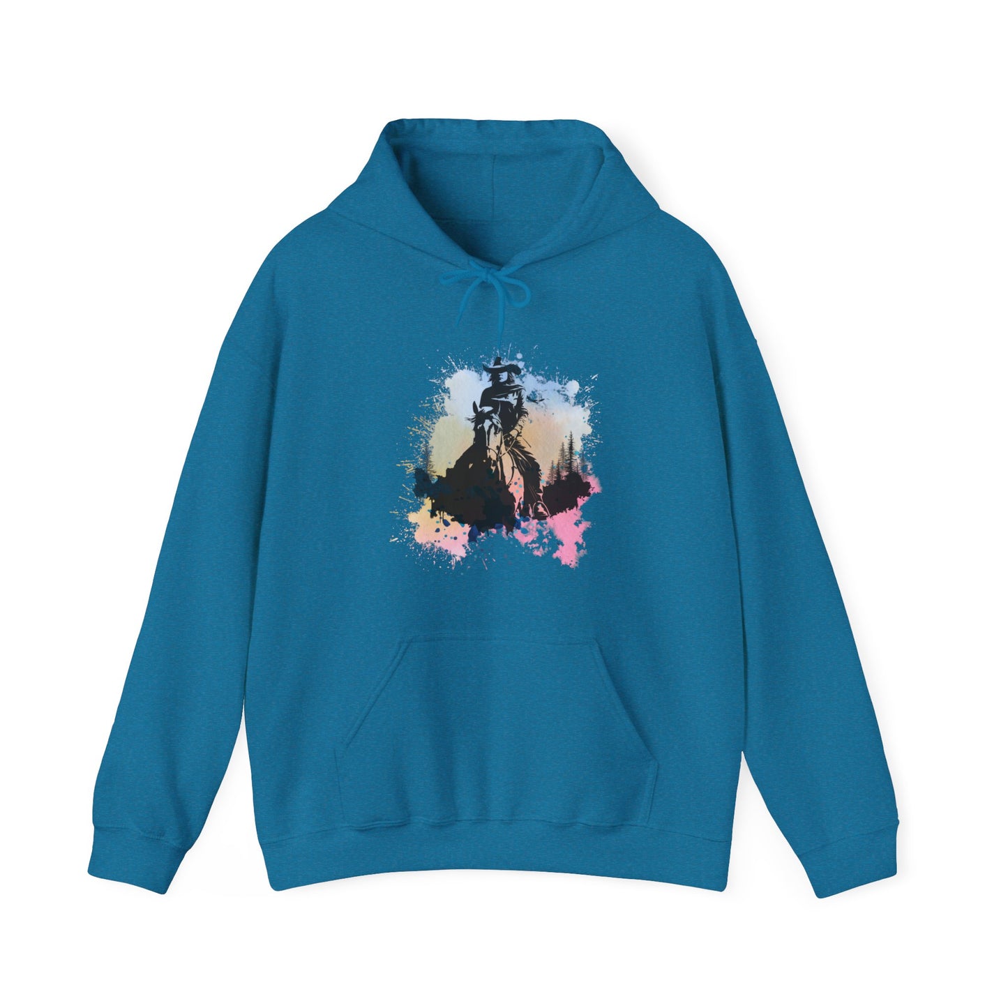 Watercolor Cowgirl Unisex Heavy Blend™ Hooded Sweatshirt