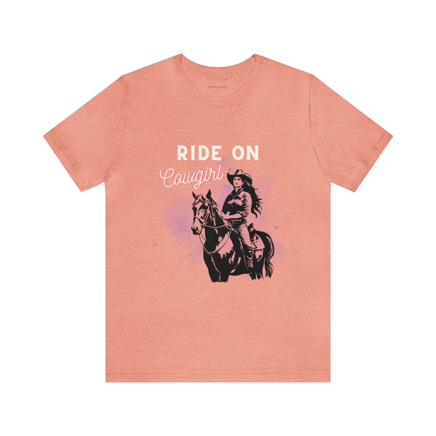 Ride On Cowgirl, Cowgirl and Horse Unisex Jersey Short Sleeve Tee