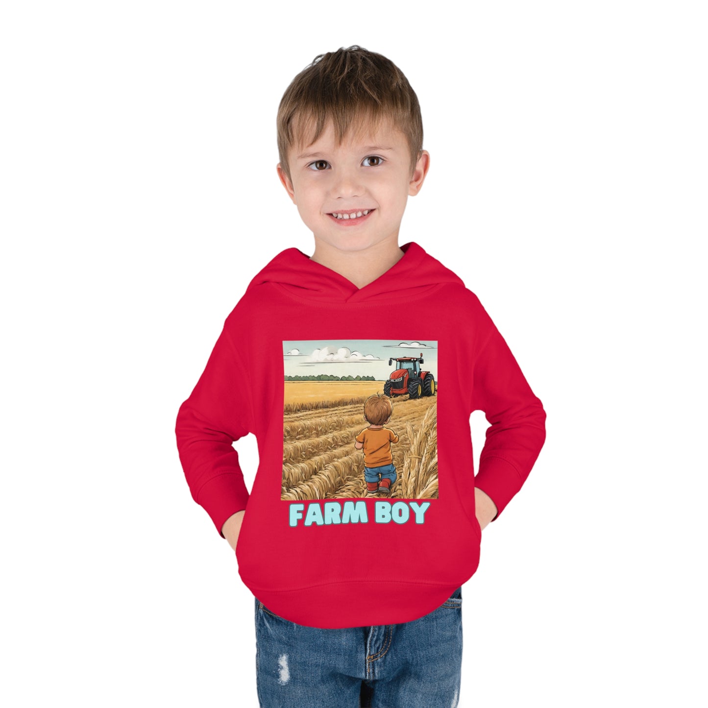 Farm Boy Toddler Pullover Fleece Hoodie