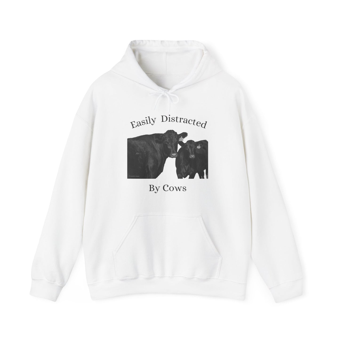 Easily Distracted By Cows Unisex Heavy Blend™ Hooded Sweatshirt