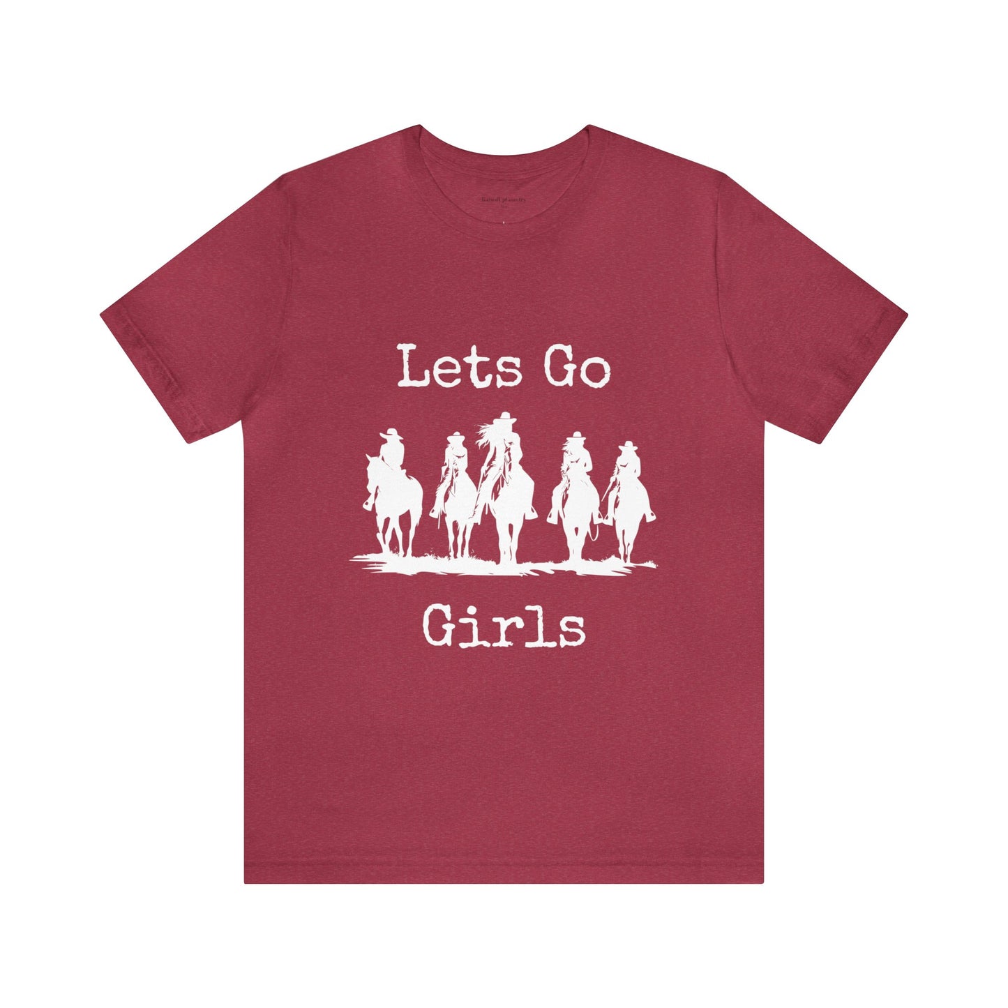 Lets Go Girls, Cowgirls with Horses Unisex Jersey Short Sleeve Tee