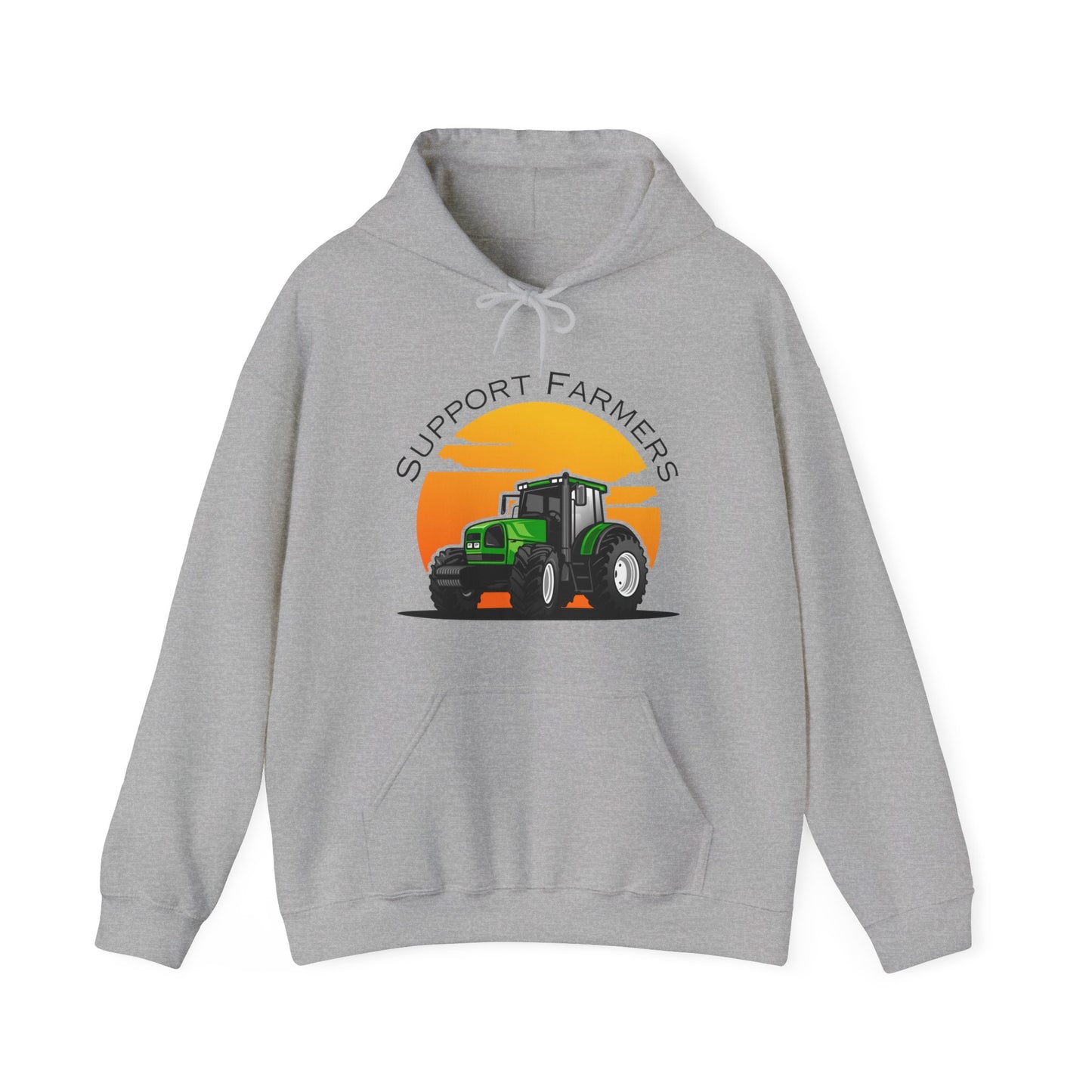 Support Farmers, Tractor Unisex Heavy Blend™ Hooded Sweatshirt