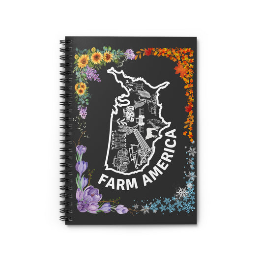 Farm America Seasons Spiral Notebook - Ruled Line