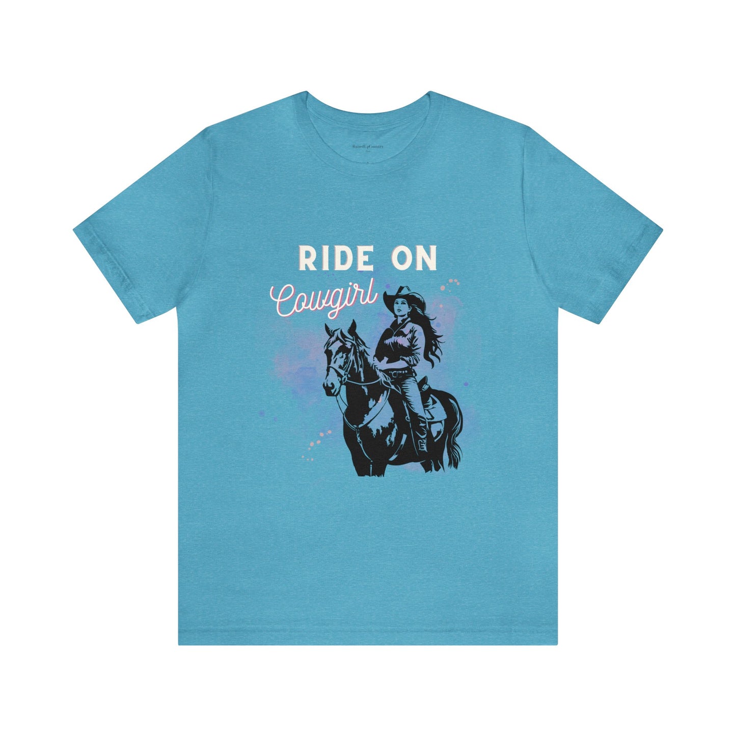 Ride On Cowgirl, Cowgirl and Horse Unisex Jersey Short Sleeve Tee