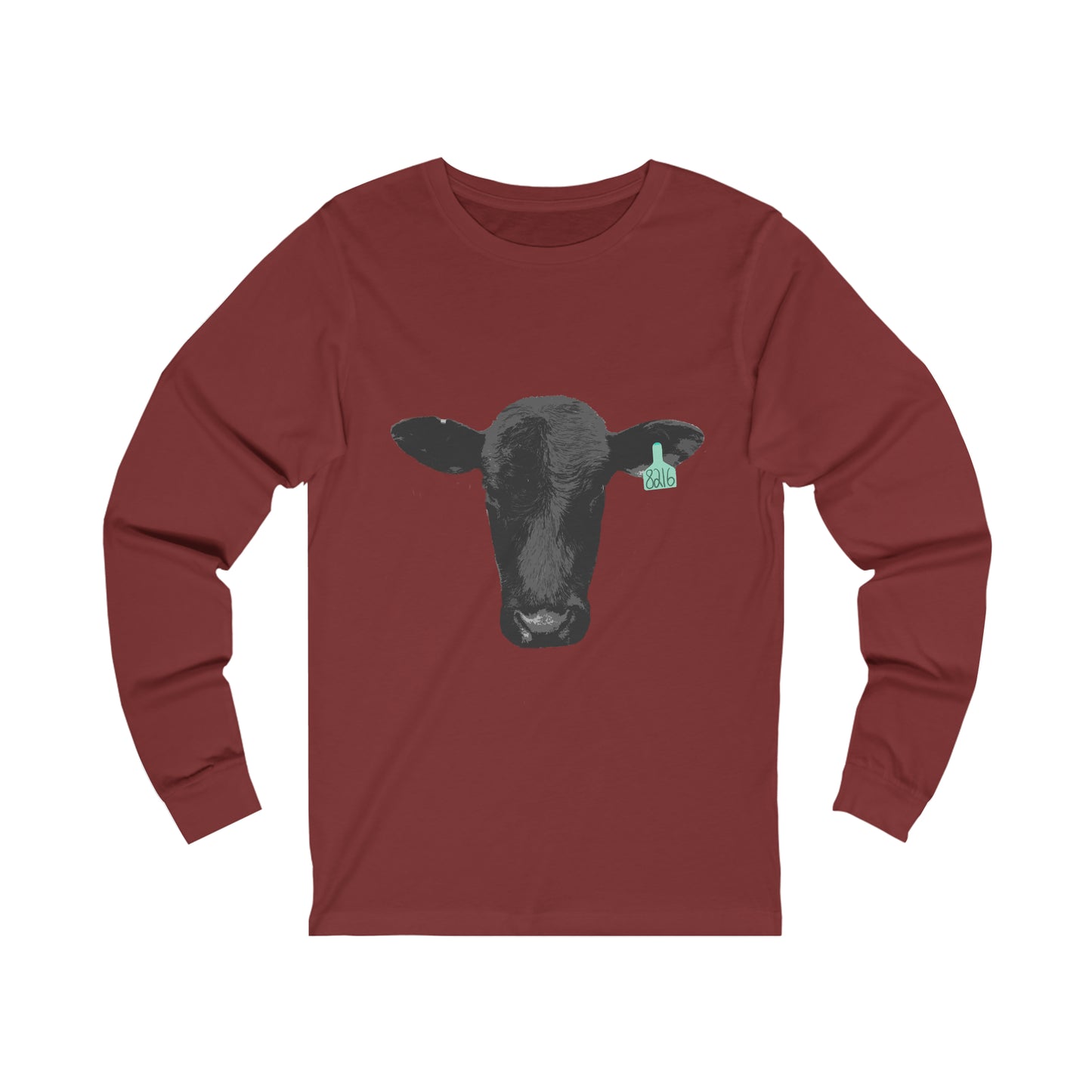 Black Angus Cow Unisex Jersey Long Sleeve Tee