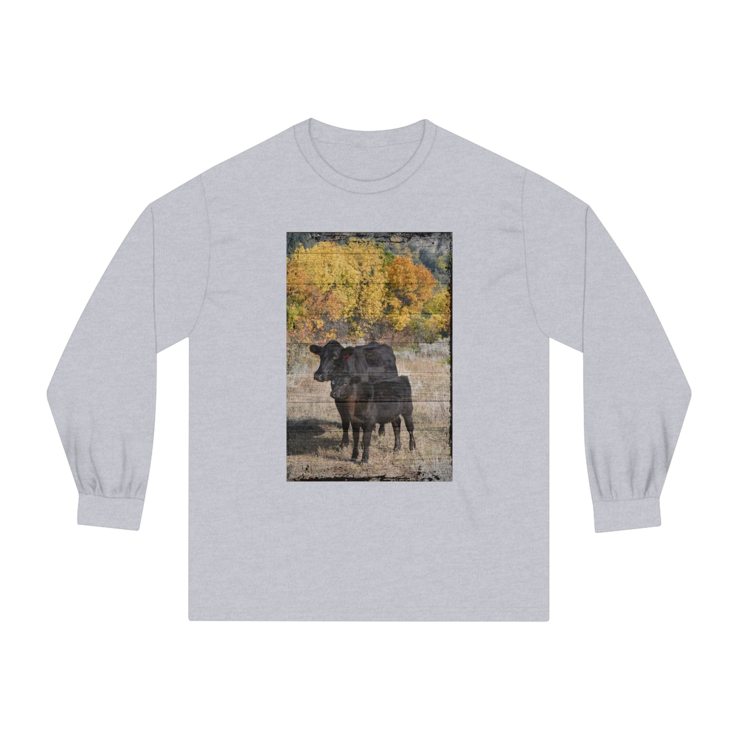 Black Angus Cow and Calf Unisex Classic Long Sleeve T-Shirt